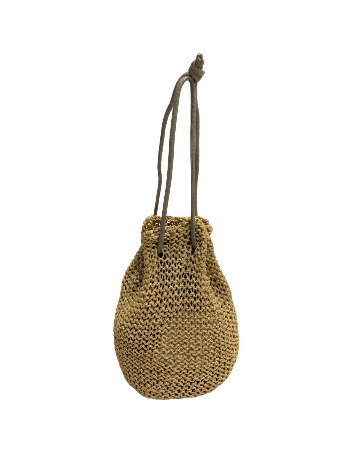 Issey Miyake 1970s EARLY ERA ISSEY MIYAKE NATURAL WOVEN DRAWSTRING BAG Size ONE SIZE - 1 Thumbnail