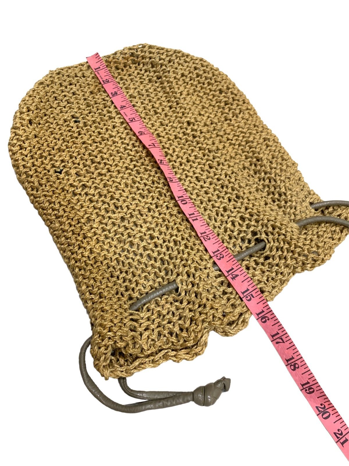 Issey Miyake 1970s EARLY ERA ISSEY MIYAKE NATURAL WOVEN DRAWSTRING BAG Size ONE SIZE - 4 Thumbnail