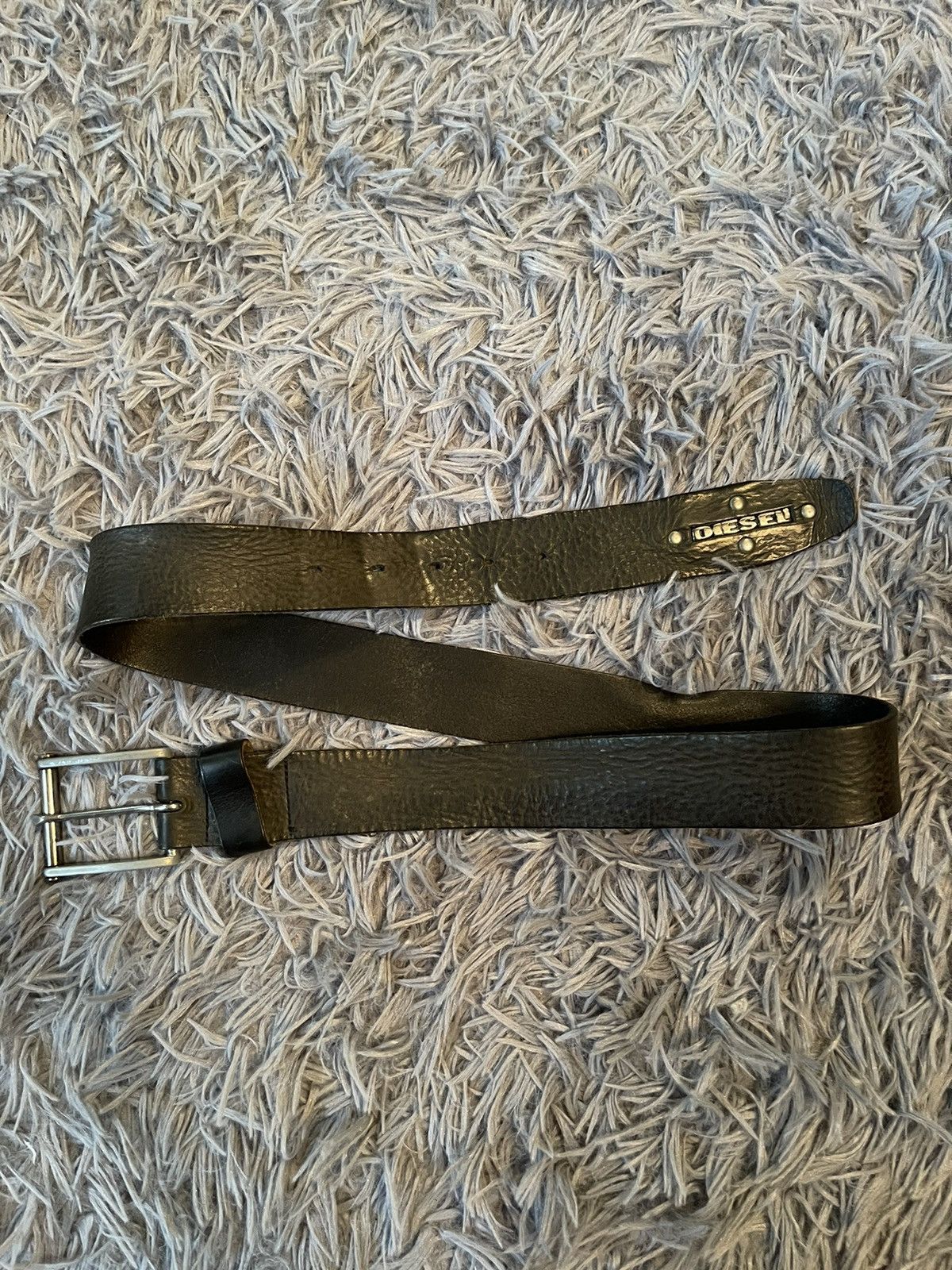 Cowboy Equipment × Diesel × Vintage Diesel 00s vintage leather sign logo belt Size 34 - 1 Thumbnail