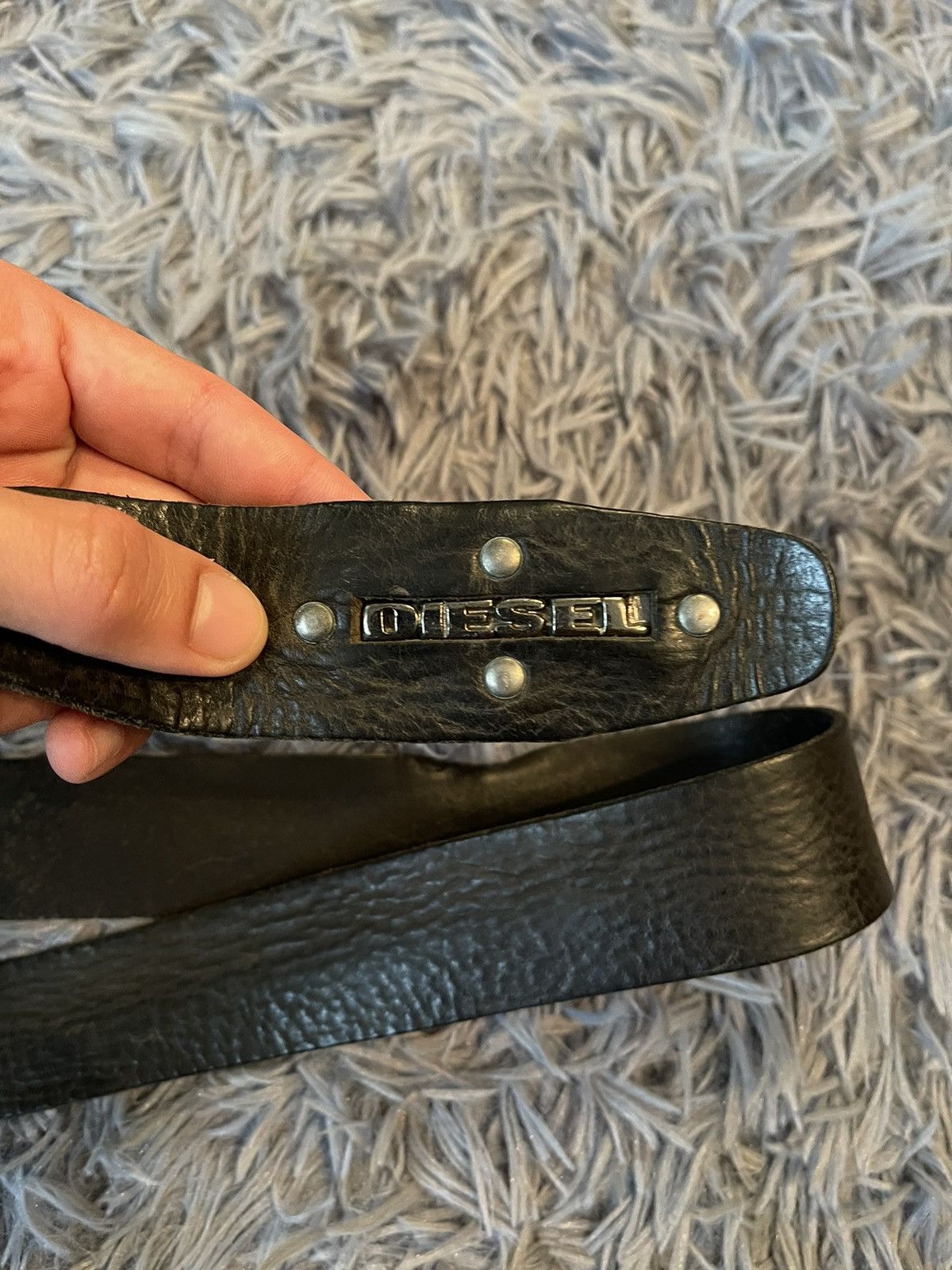 Cowboy Equipment × Diesel × Vintage Diesel 00s vintage leather sign logo belt Size 34 - 2 Thumbnail