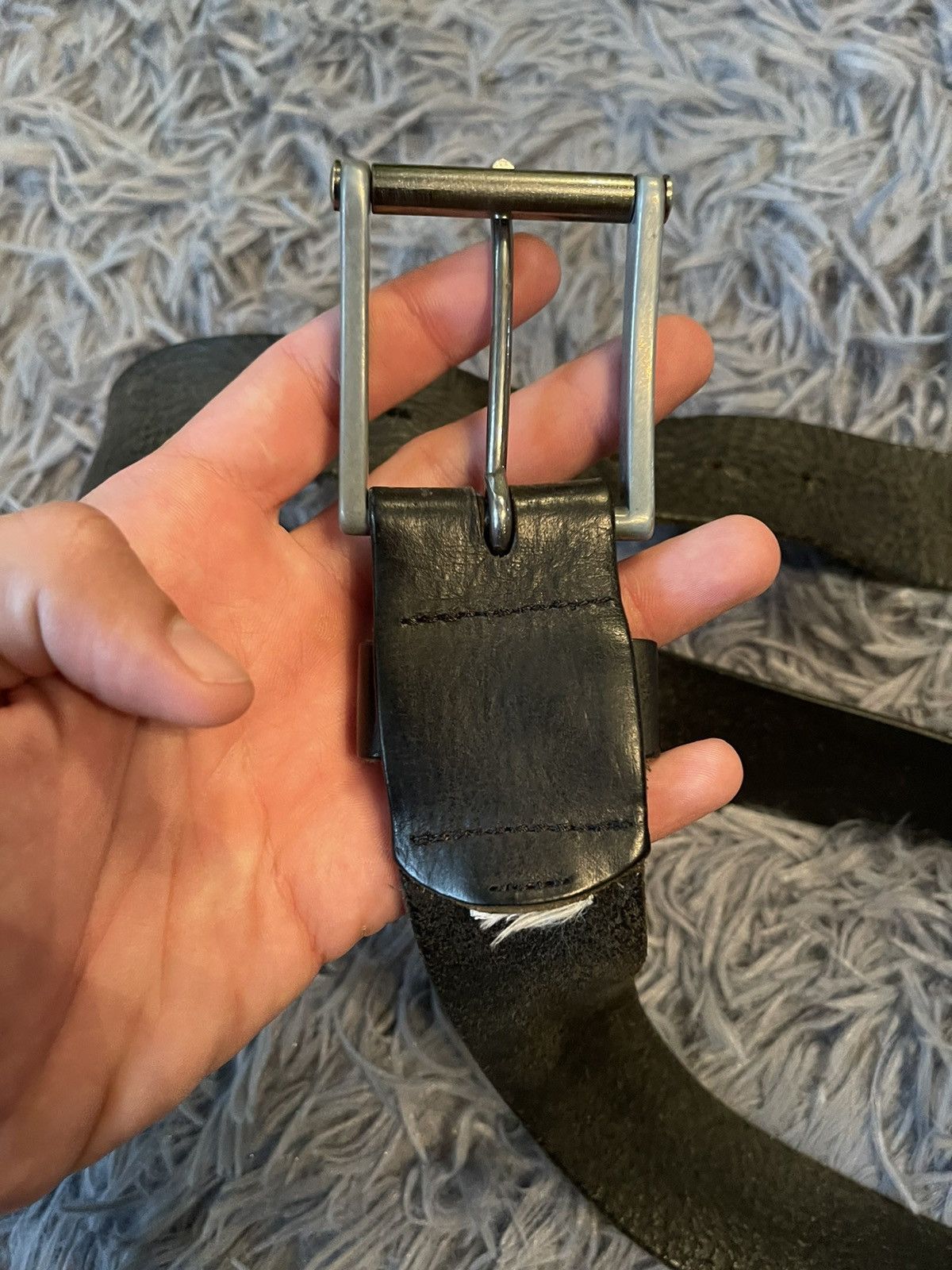 Cowboy Equipment × Diesel × Vintage Diesel 00s vintage leather sign logo belt Size 34 - 4 Thumbnail