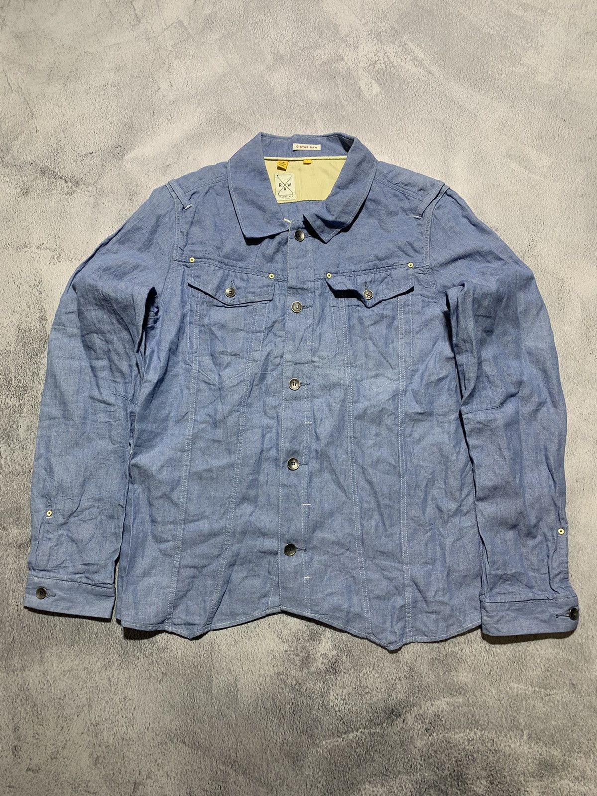 G-Star Vintage Y2K G-star Raw denim shirt streetwear size L Size US L / EU 52-54 / 3 - 1 Thumbnail