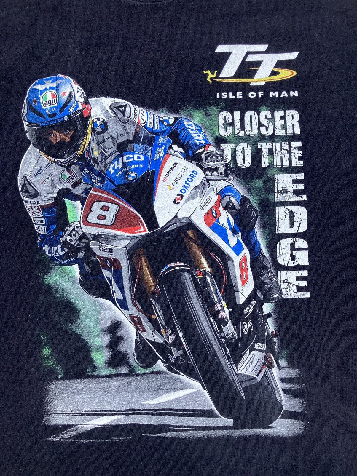 BMW × Vintage 00’s Vintage BMW Dainese Moto Racing T Shirt Isle Of Man Size US L / EU 52-54 / 3 - 1 Thumbnail