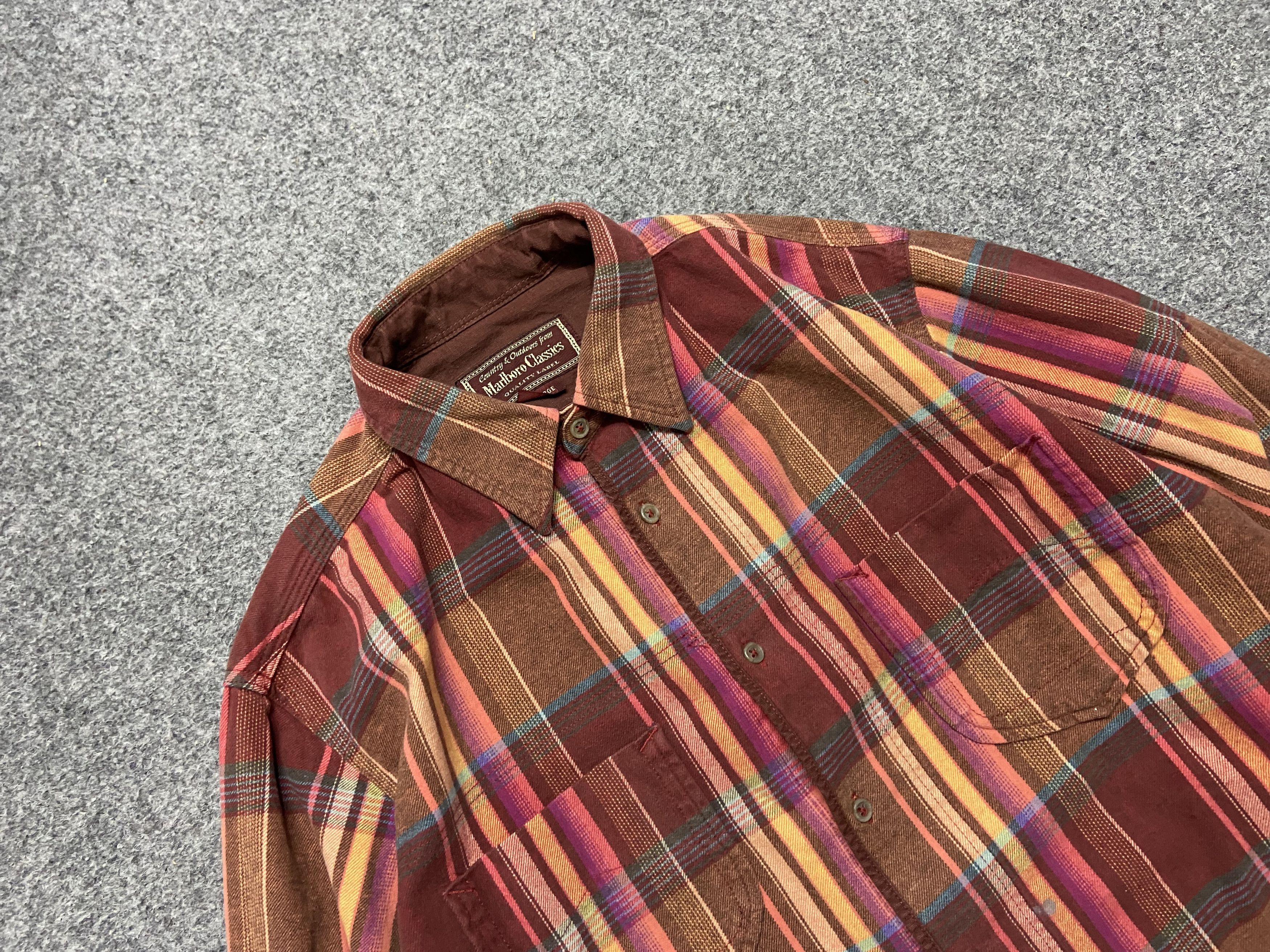 Marlboro × Vintage Vintage Marlboro Classics Flannel shirts Size US XL / EU 56 / 4 - 2 Thumbnail