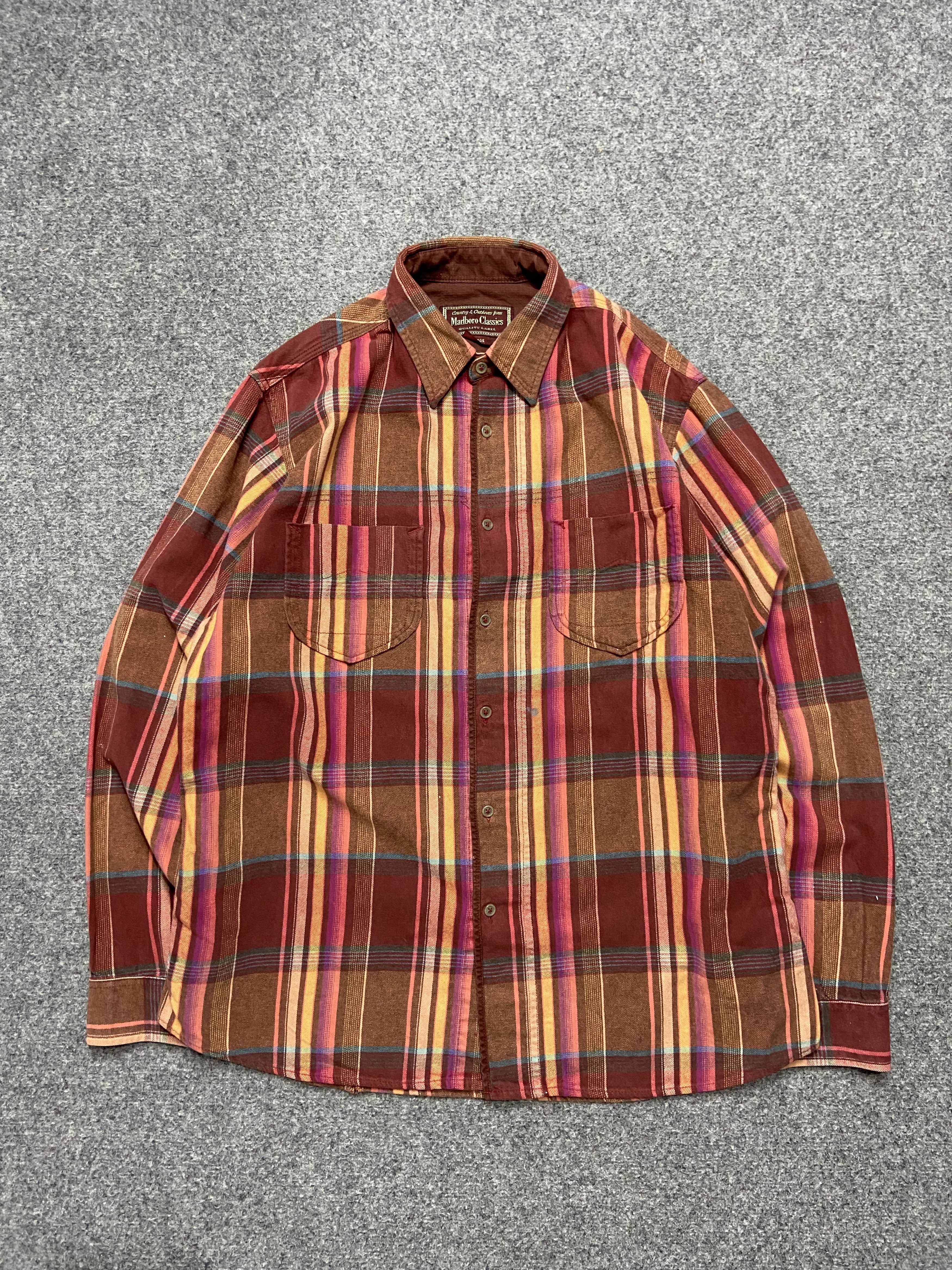 Marlboro × Vintage Vintage Marlboro Classics Flannel shirts Size US XL / EU 56 / 4 - 1 Thumbnail