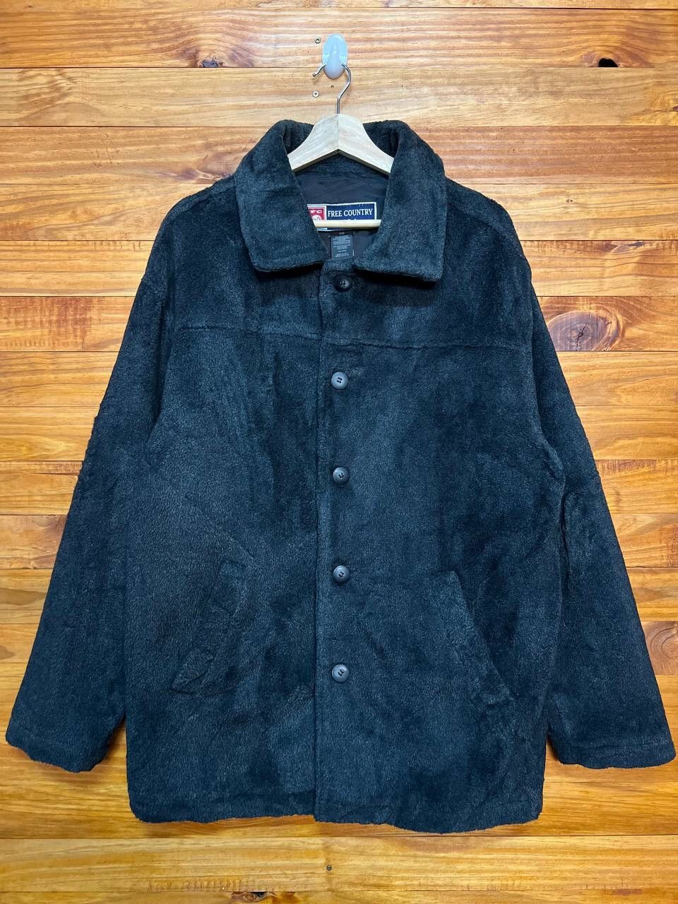 image of Free Country U.s.a Fleece Jacket in Dark Gray, Men's (Size Medium)