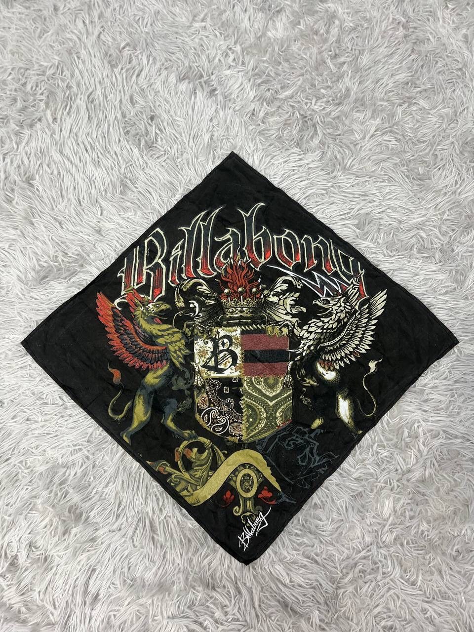 image of Billabong Billlabong Fullprint Pocketsquares /bandana / Handkerchief in Black, Men's
