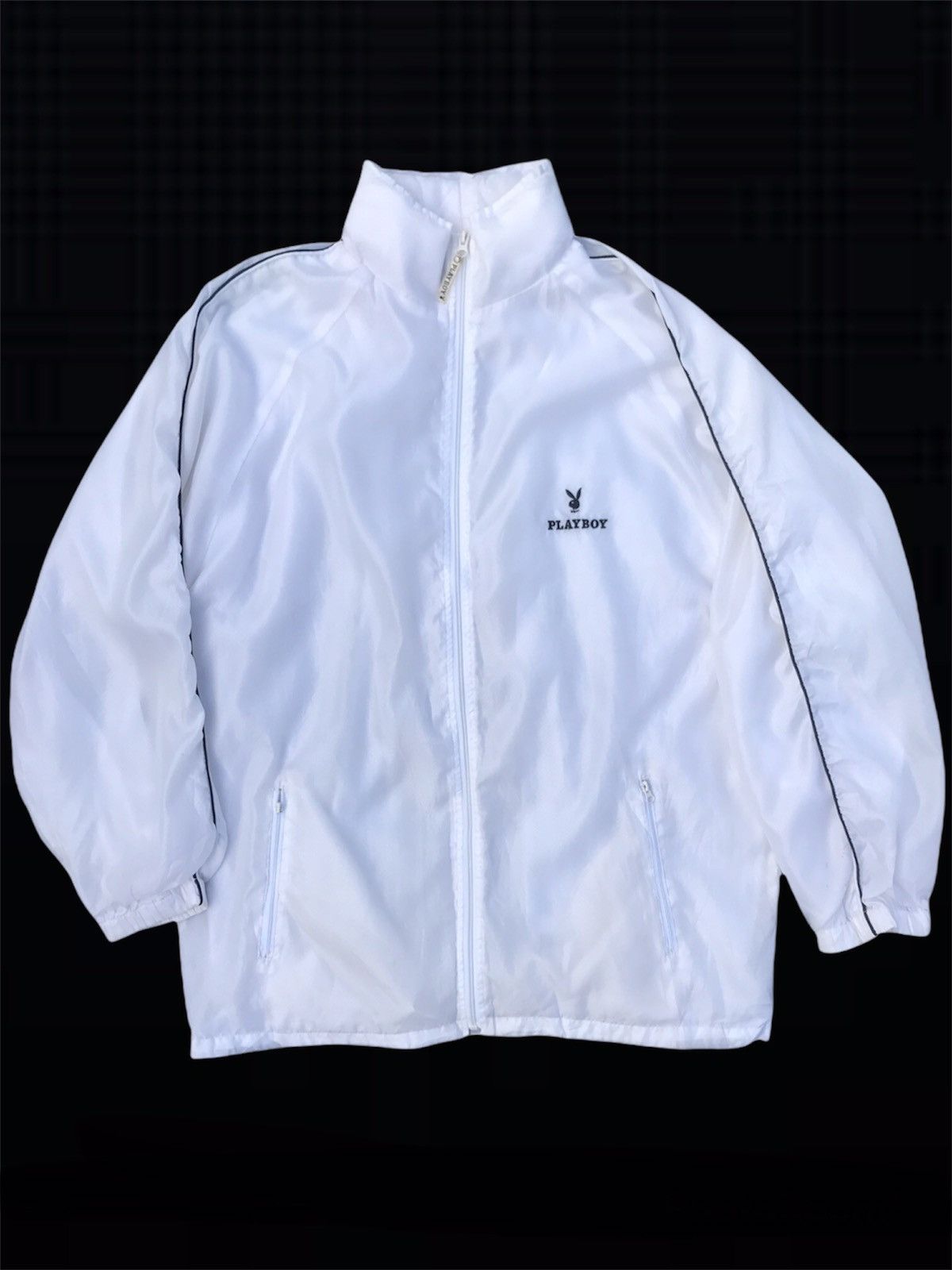 Playboy × Vintage Vintage Playboy Embroidered Big Logo Windbreaker Size US XL / EU 56 / 4 - 2 Thumbnail