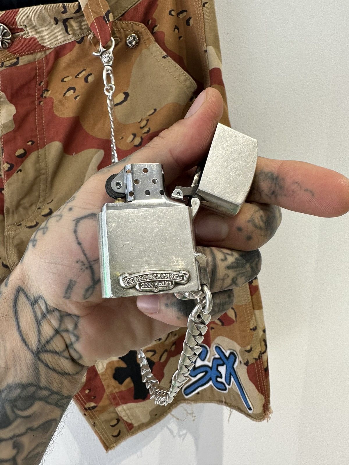 Chrome Hearts Chrome Hearts CRAZY XTRA LONG WALLER CHAIN ZIPPO LIGHTER Size ONE SIZE - 8 Thumbnail