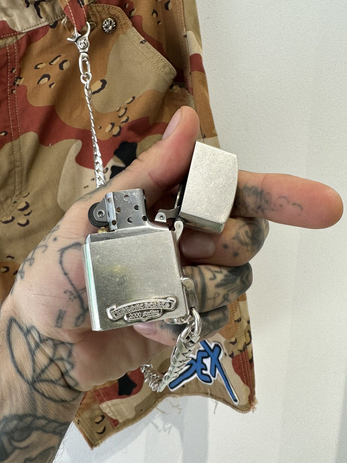 Chrome Hearts Chrome Hearts CRAZY XTRA LONG WALLER CHAIN ZIPPO LIGHTER Size ONE SIZE - 7 Thumbnail