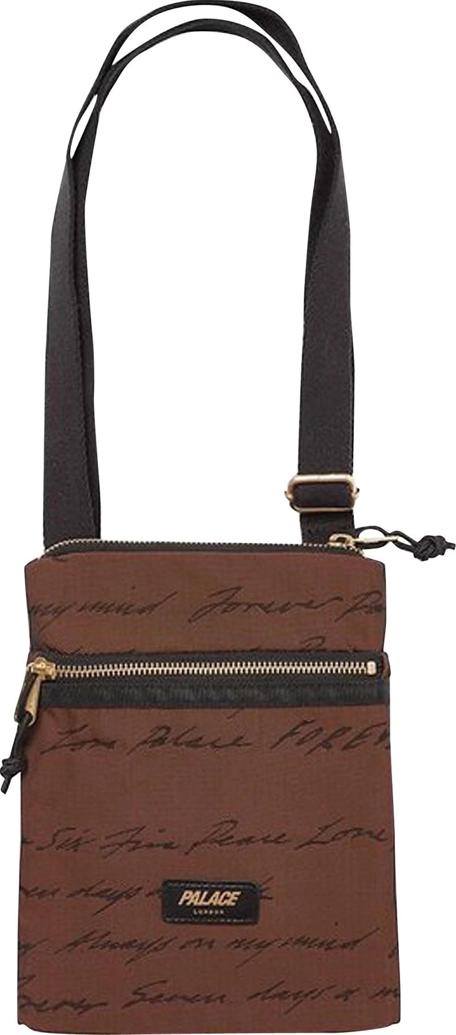 image of Palace Das Mind Side Bag Waist Crossbody Tri Ferg Supreme in Brown, Men's