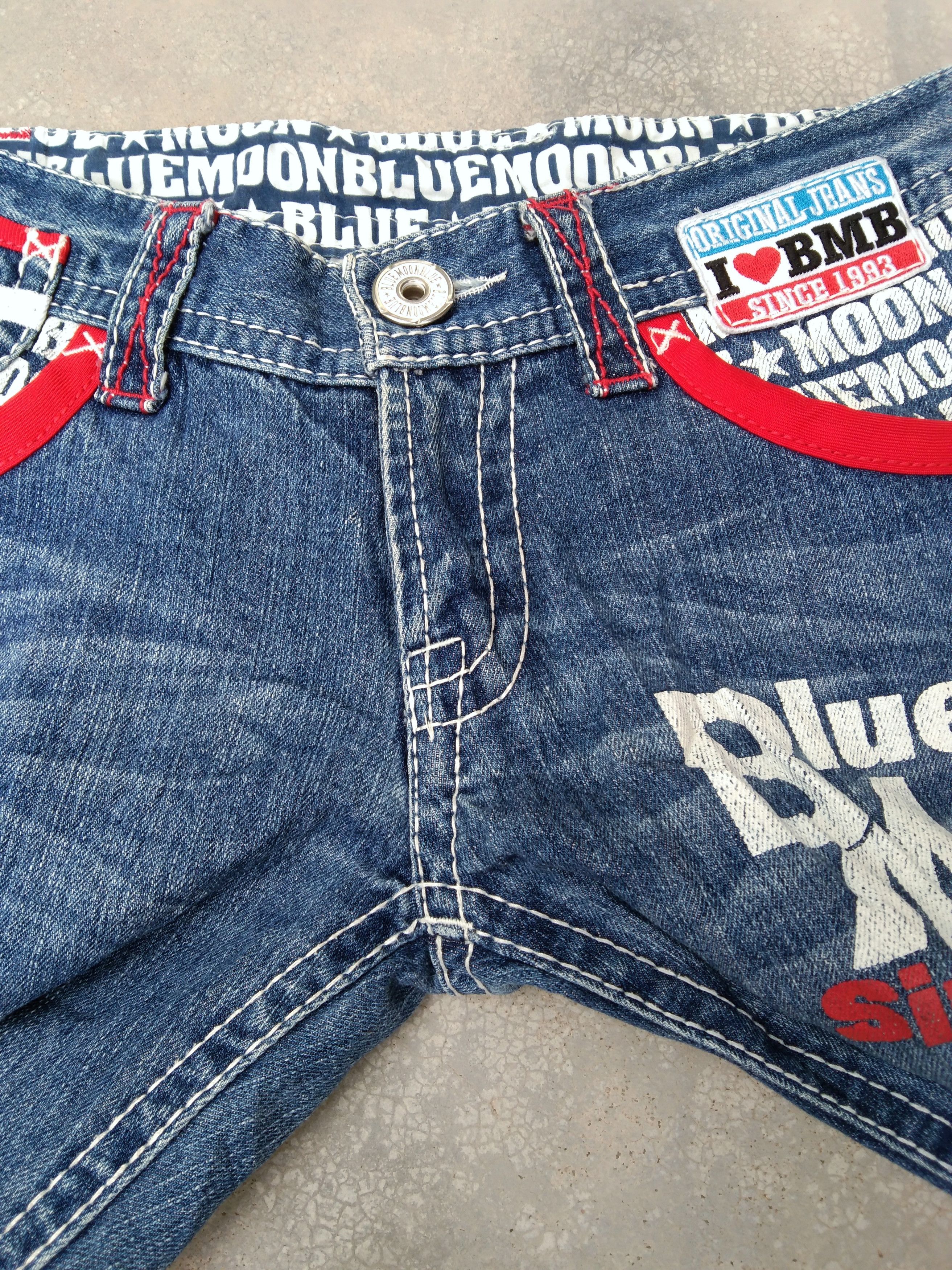 Japanese Brand Vintage Y2k Blue Moon Blue Avant-garde Jeans Style 28x30 Size US 28 / EU 44 - 5 Thumbnail