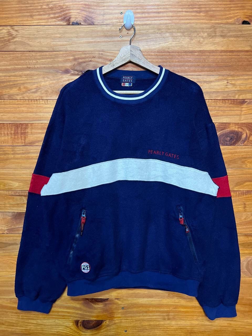 image of Vintage Pearly Gates Golf Club Sweatshirt in Navy, Men's (Size Medium)