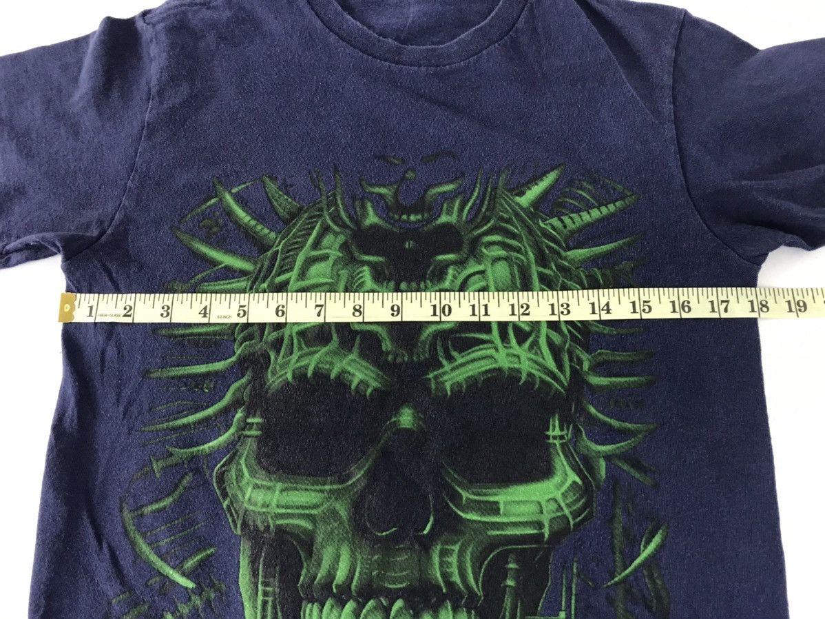 Vintage Cyberpunk Gothic Bondage Skull Stud Liquid Blue Design Tee Size US S / EU 44-46 / 1 - 4 Thumbnail