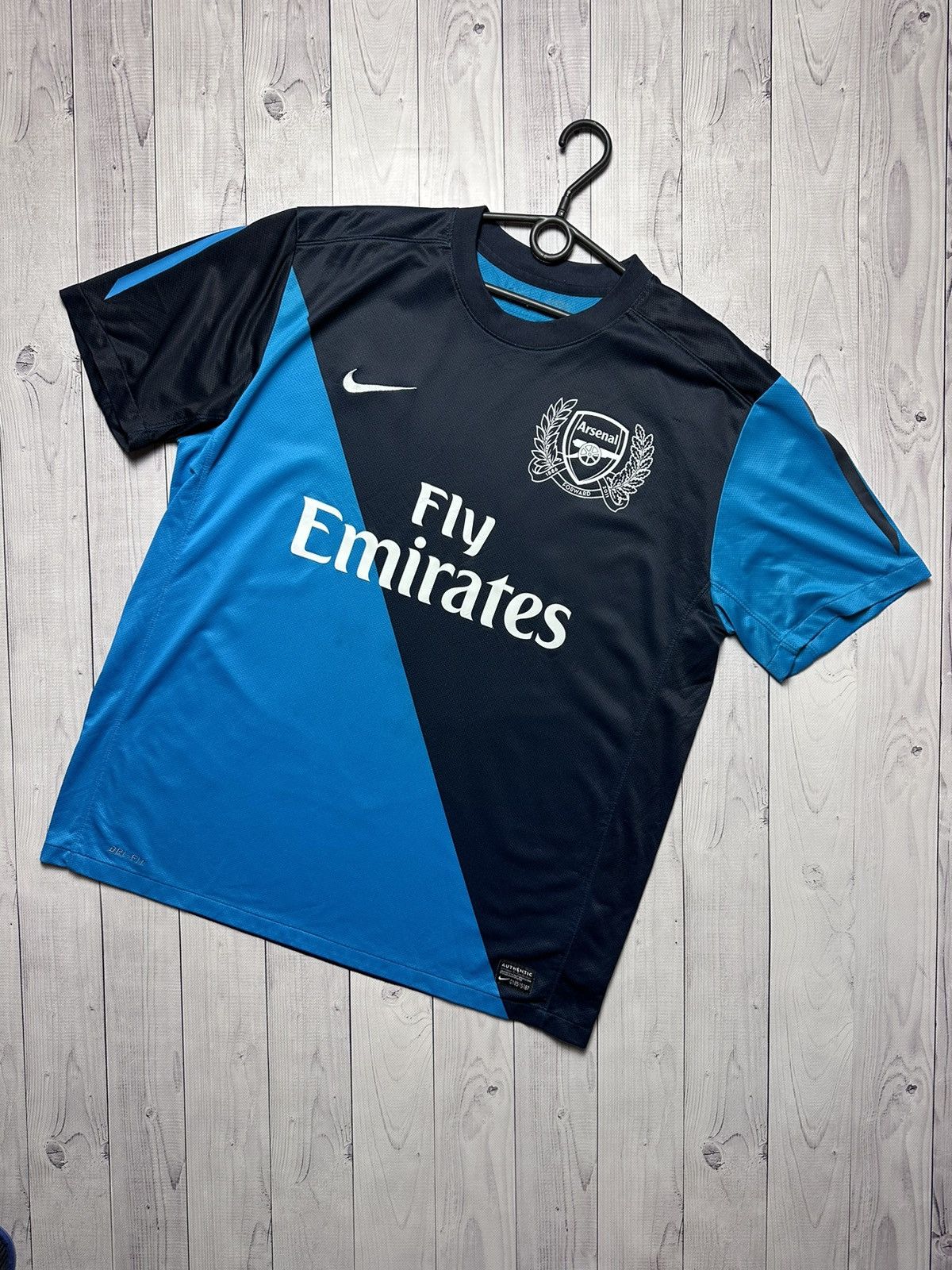 image of Vintage Arsenal Nike Soccer Jersey Blue Size Xl, Men's