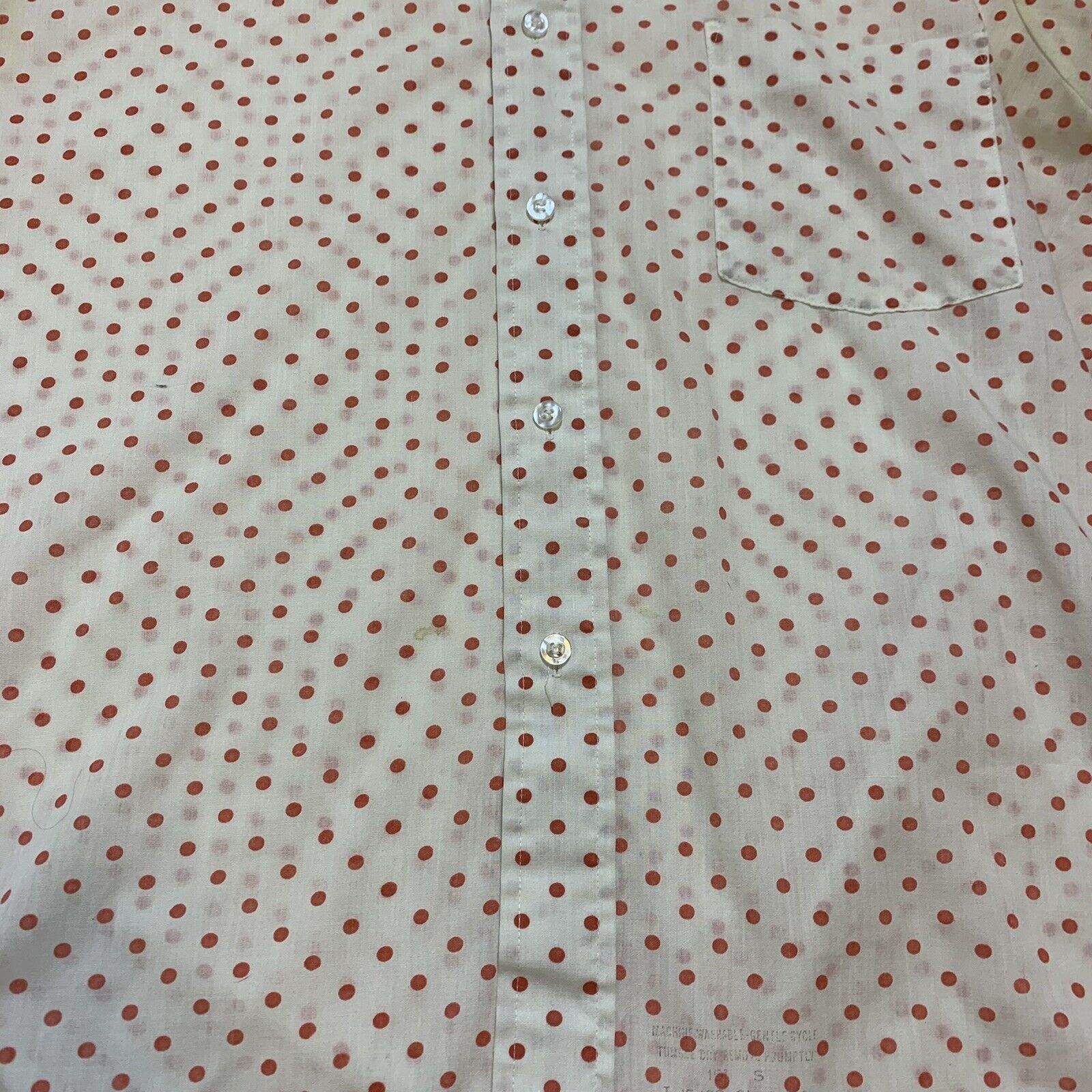 Van Heusen × Vintage Vintage 60s 70s Van Heusen 417 Vanopress Polka Dot Shirt Size US S / EU 44-46 / 1 - 2 Thumbnail