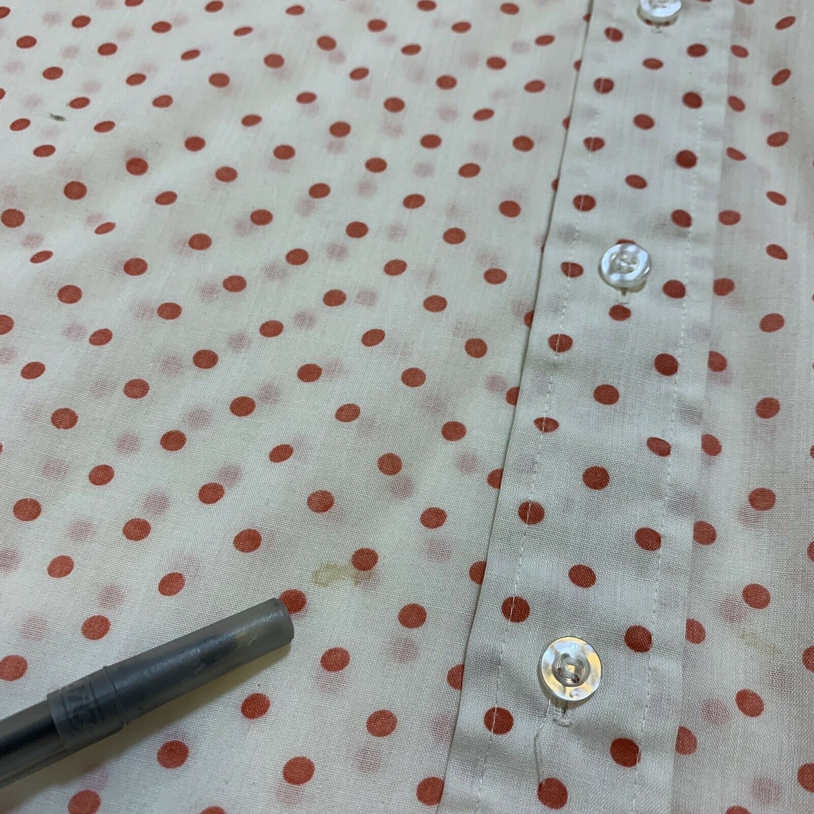 Van Heusen × Vintage Vintage 60s 70s Van Heusen 417 Vanopress Polka Dot Shirt Size US S / EU 44-46 / 1 - 3 Thumbnail