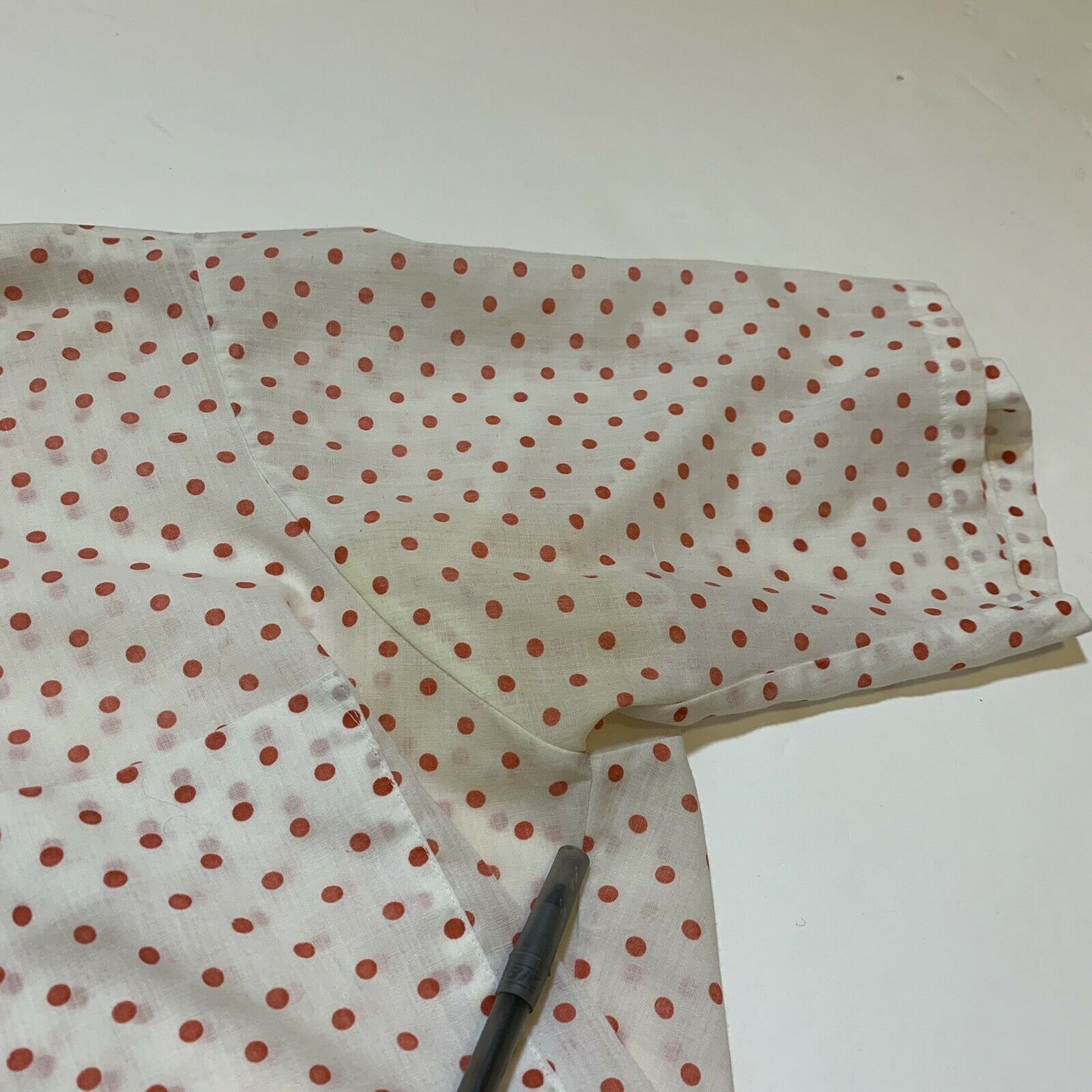 Van Heusen × Vintage Vintage 60s 70s Van Heusen 417 Vanopress Polka Dot Shirt Size US S / EU 44-46 / 1 - 7 Thumbnail