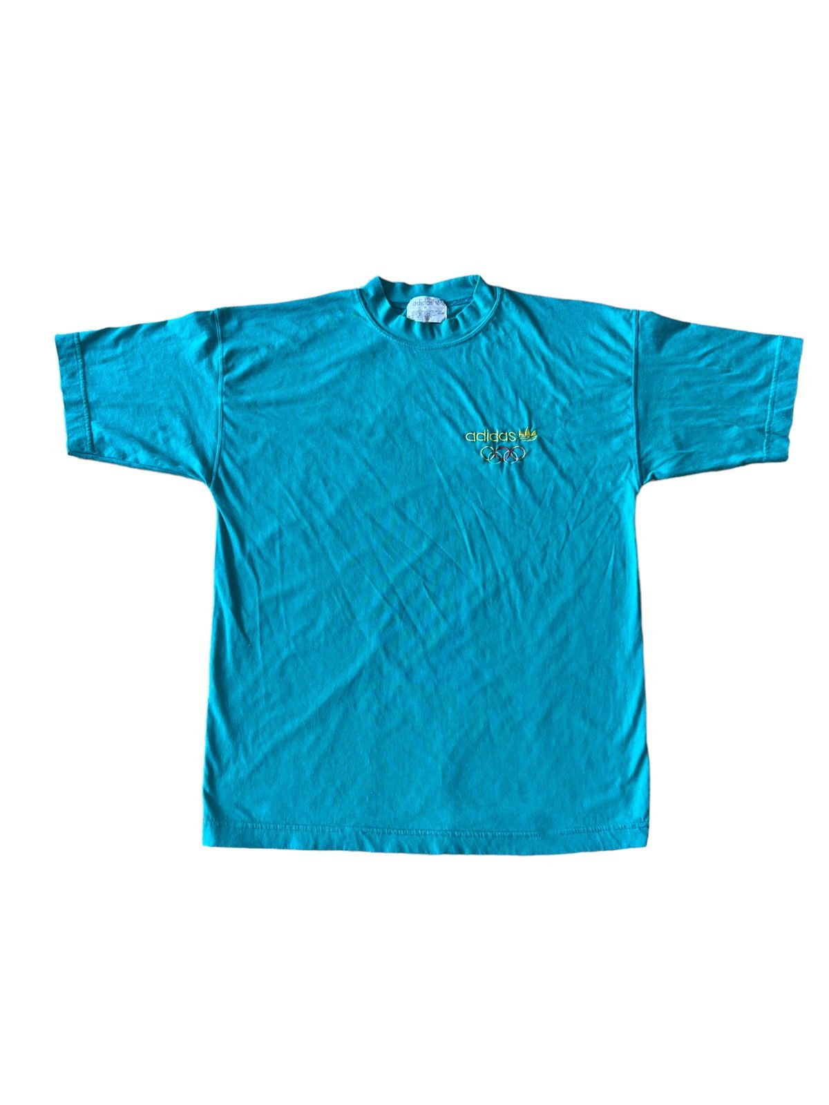 Adidas × Vintage Vintage 80s Adidas Olympics Rings Embroidered T Shirt Size US M / EU 48-50 / 2 - 2 Thumbnail