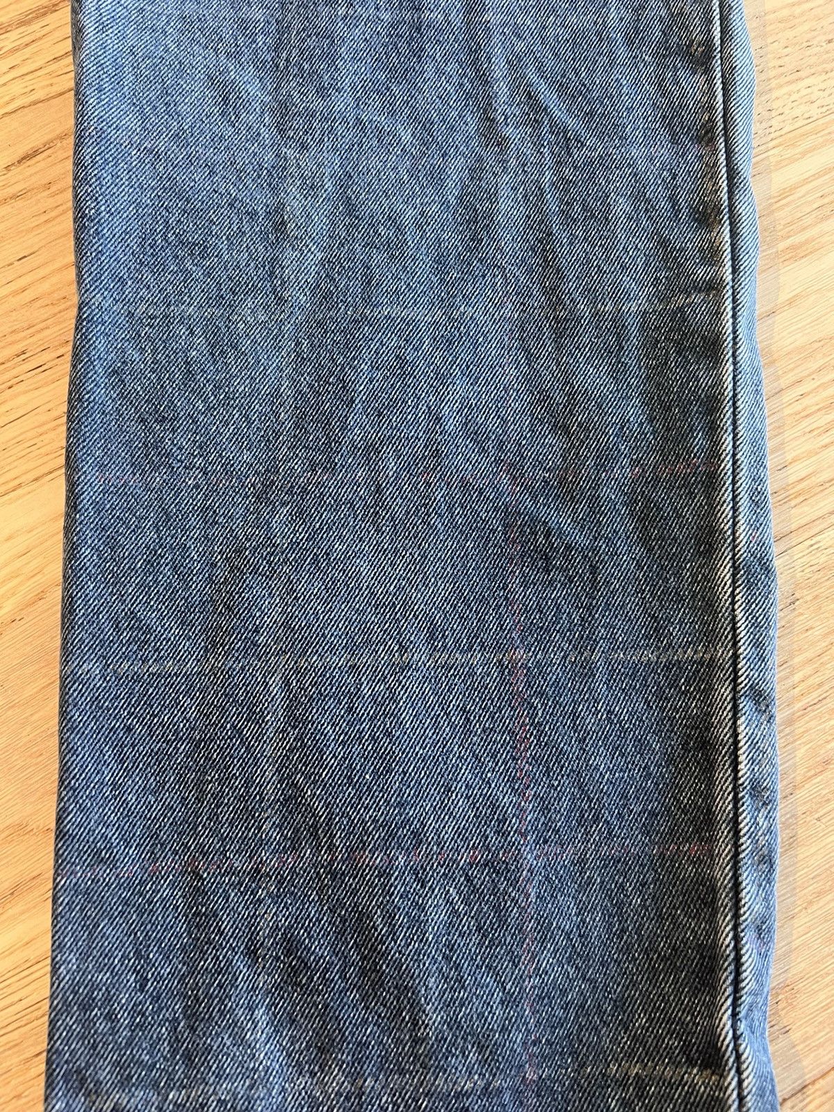 Edwin × Japanese Brand × Vintage Vintage Edwin Denim Faded Plaid Wear Pattern 26 Baggy Size US 26 / EU 42 - 7 Thumbnail