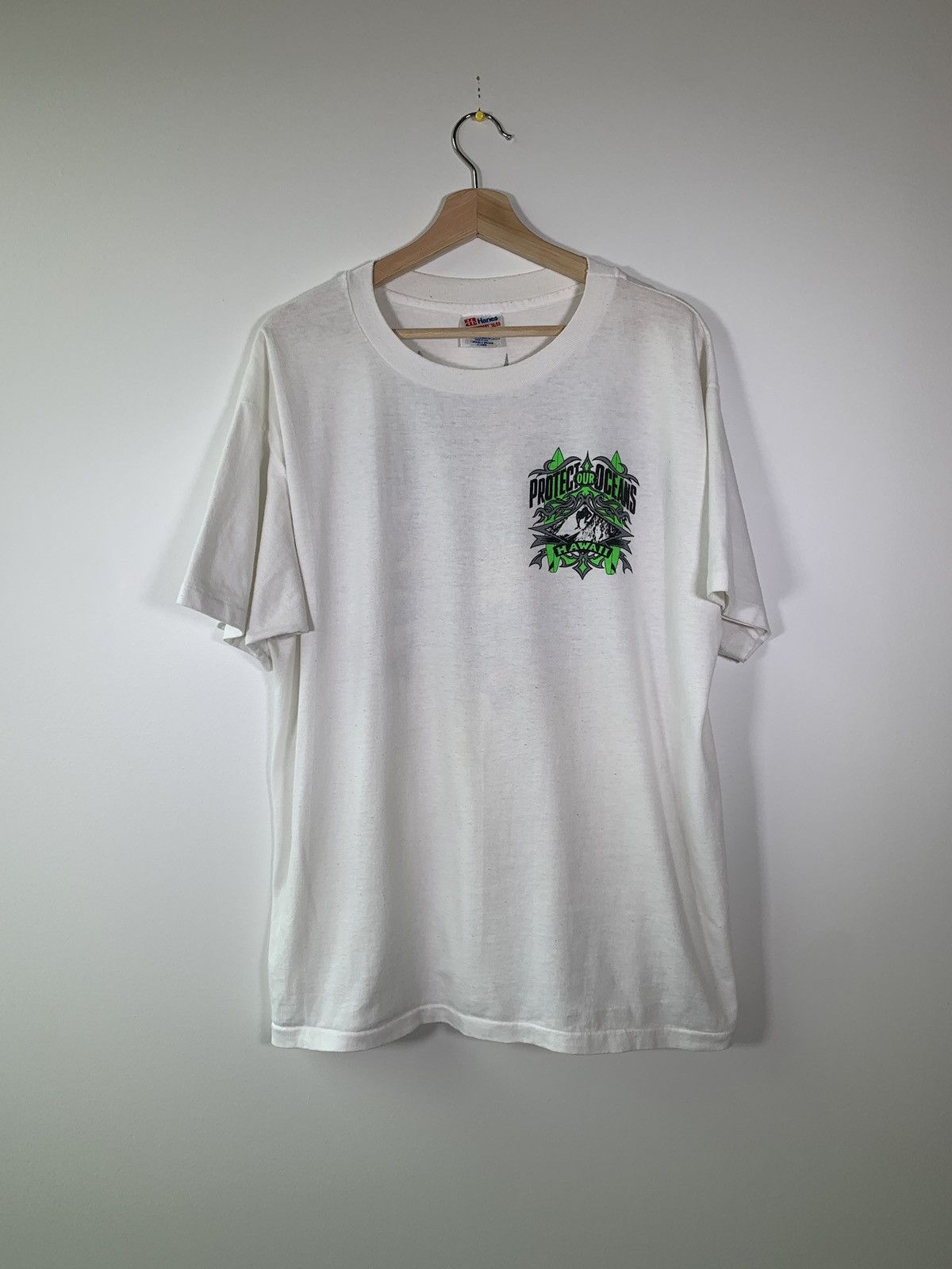 Vintage Vintage 90s Hawaii Protect Our Oceans Single Stitch T Shirt Size US XL / EU 56 / 4 - 6 Thumbnail