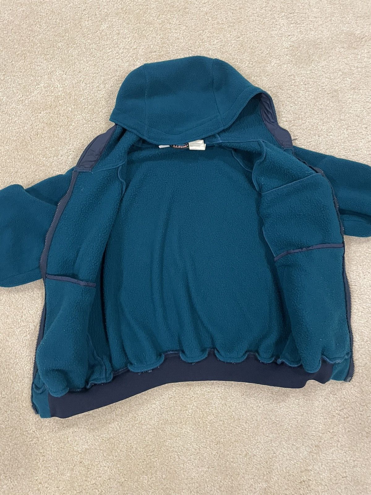 L.L. Bean × Vintage Vintage L L Bean Boxy Fleece Zip-up Hoodie Jacket Made in US Size US S / EU 44-46 / 1 - 2 Thumbnail