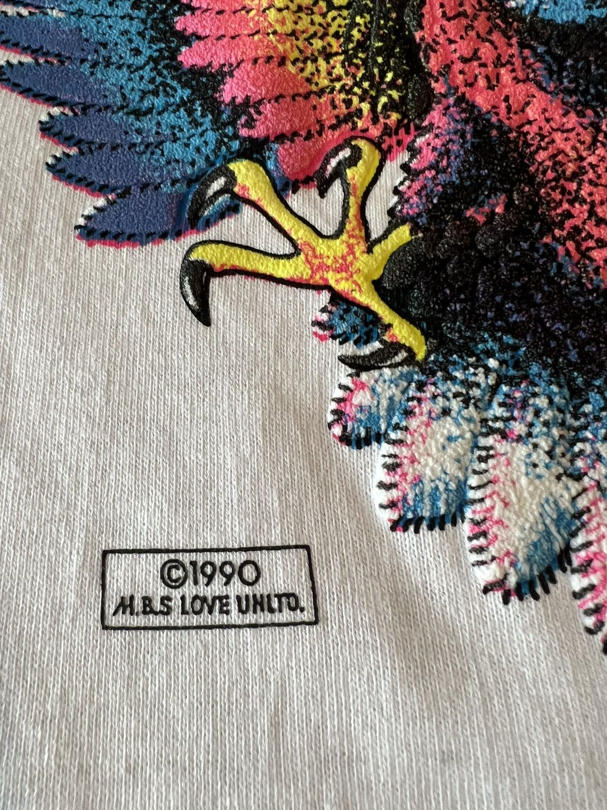 Vintage Vintage 1990 Eagle Puff Print Single Stitch Shirt Deadstock Size US L / EU 52-54 / 3 - 4 Thumbnail