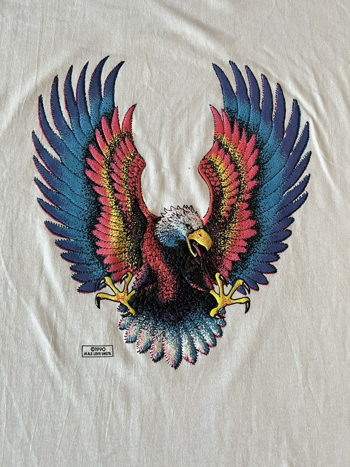 Vintage Vintage 1990 Eagle Puff Print Single Stitch Shirt Deadstock Size US L / EU 52-54 / 3 - 3 Thumbnail