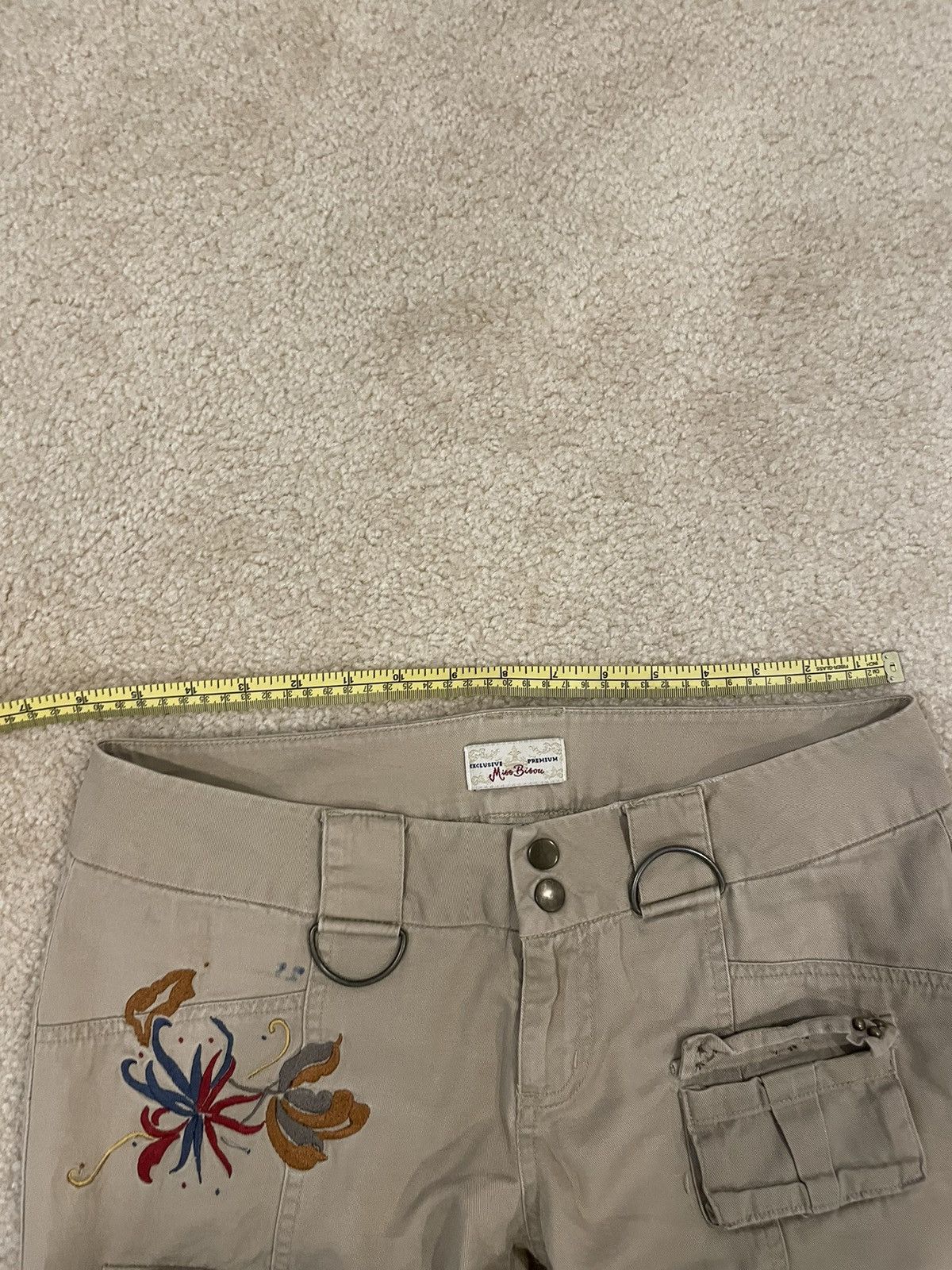 Japanese Brand × Vintage Vintage Embroidered Flare Bondage Cargo Pants Size US 32 / EU 48 - 3 Thumbnail