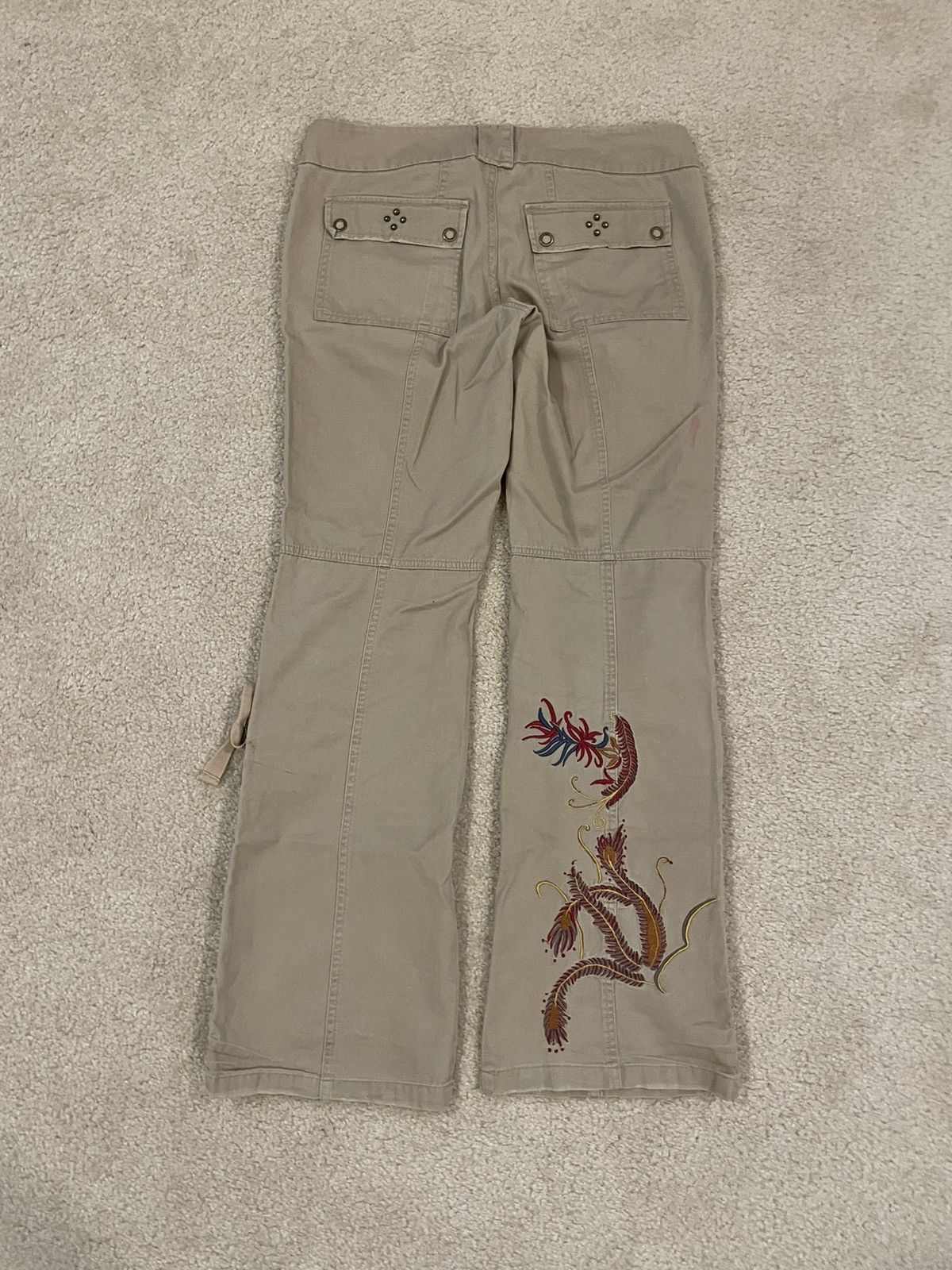 Japanese Brand × Vintage Vintage Embroidered Flare Bondage Cargo Pants Size US 32 / EU 48 - 17 Thumbnail