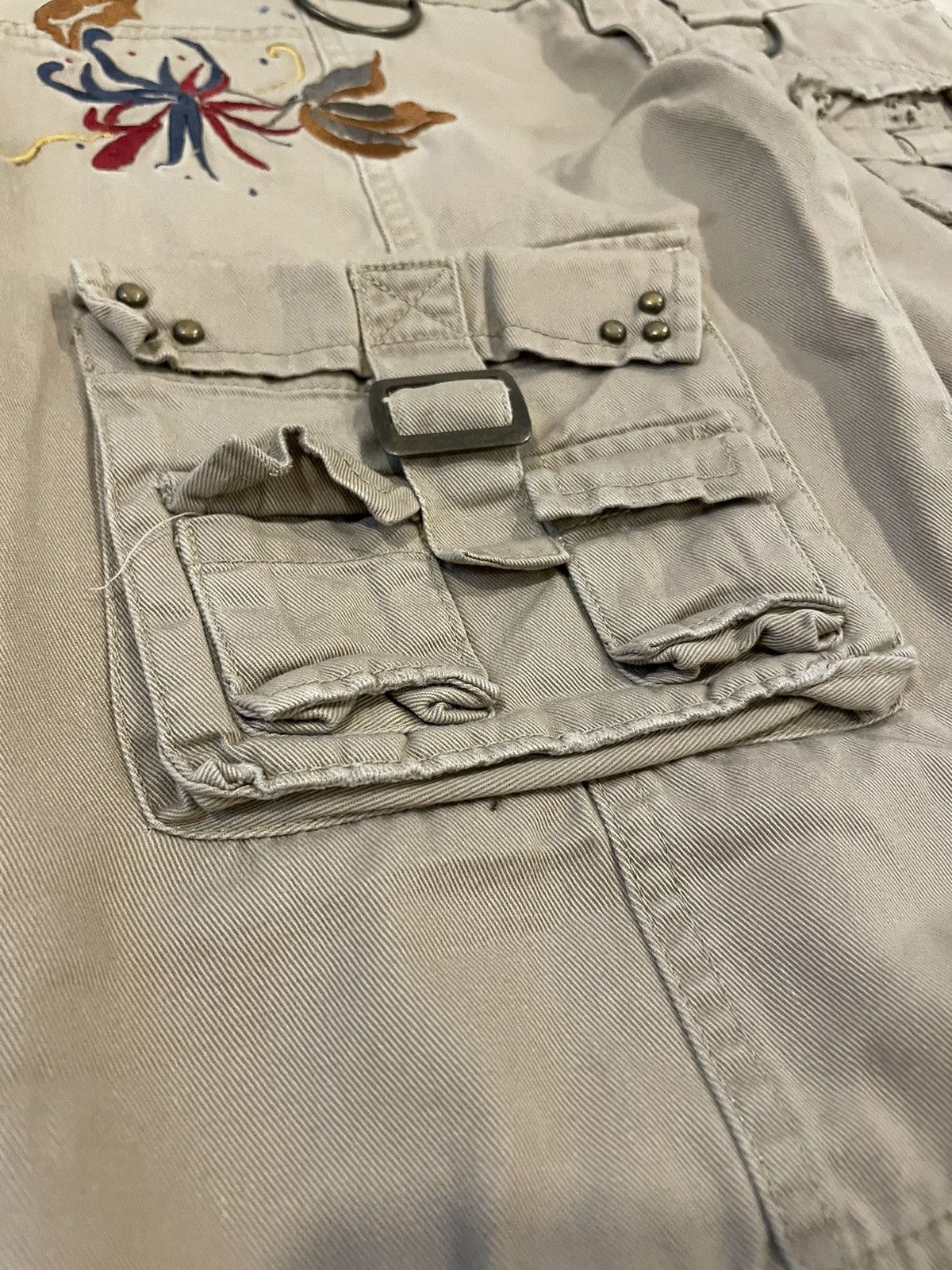 Japanese Brand × Vintage Vintage Embroidered Flare Bondage Cargo Pants Size US 32 / EU 48 - 10 Thumbnail