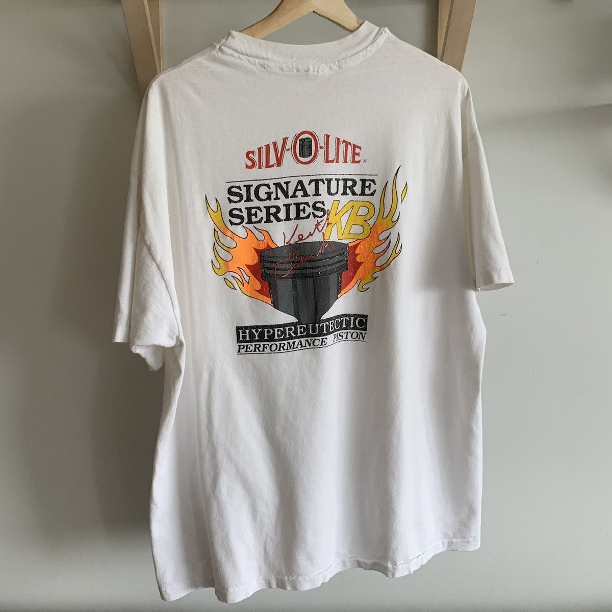 Vintage 90s Single Stitch Silv O Lite Racing Shirt Made In USA Size US XL / EU 56 / 4 - 2 Thumbnail