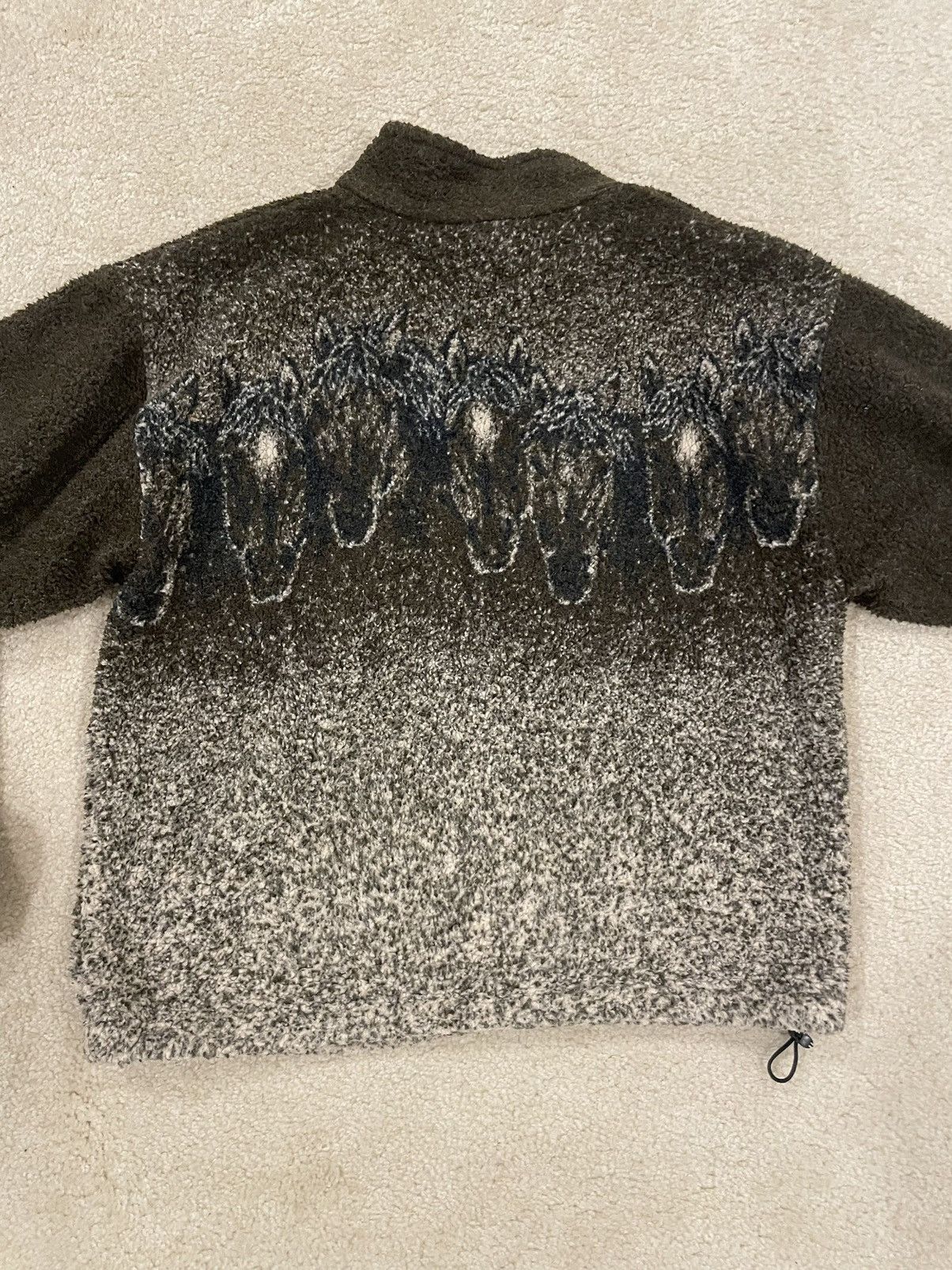 Vintage Vintage Nature Fleece Jacket Mustangs “Cavalry” Brown Cream Size US M / EU 48-50 / 2 - 3 Thumbnail