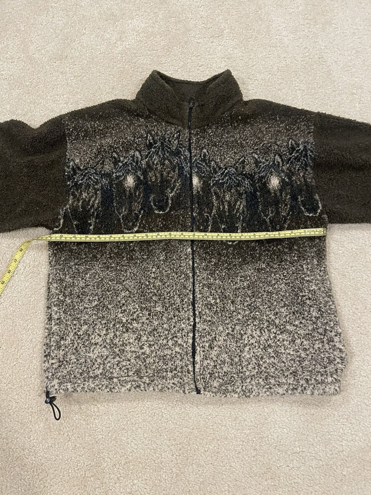 Vintage Vintage Nature Fleece Jacket Mustangs “Cavalry” Brown Cream Size US M / EU 48-50 / 2 - 10 Thumbnail