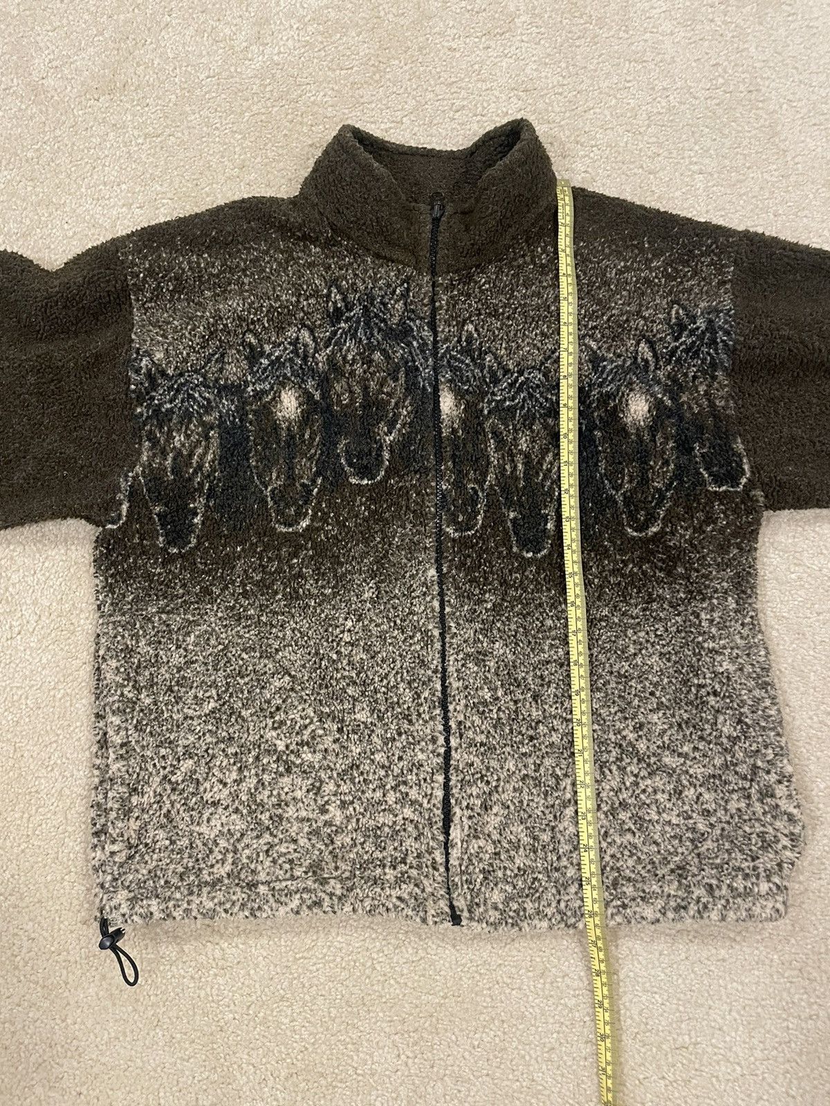 Vintage Vintage Nature Fleece Jacket Mustangs “Cavalry” Brown Cream Size US M / EU 48-50 / 2 - 9 Thumbnail