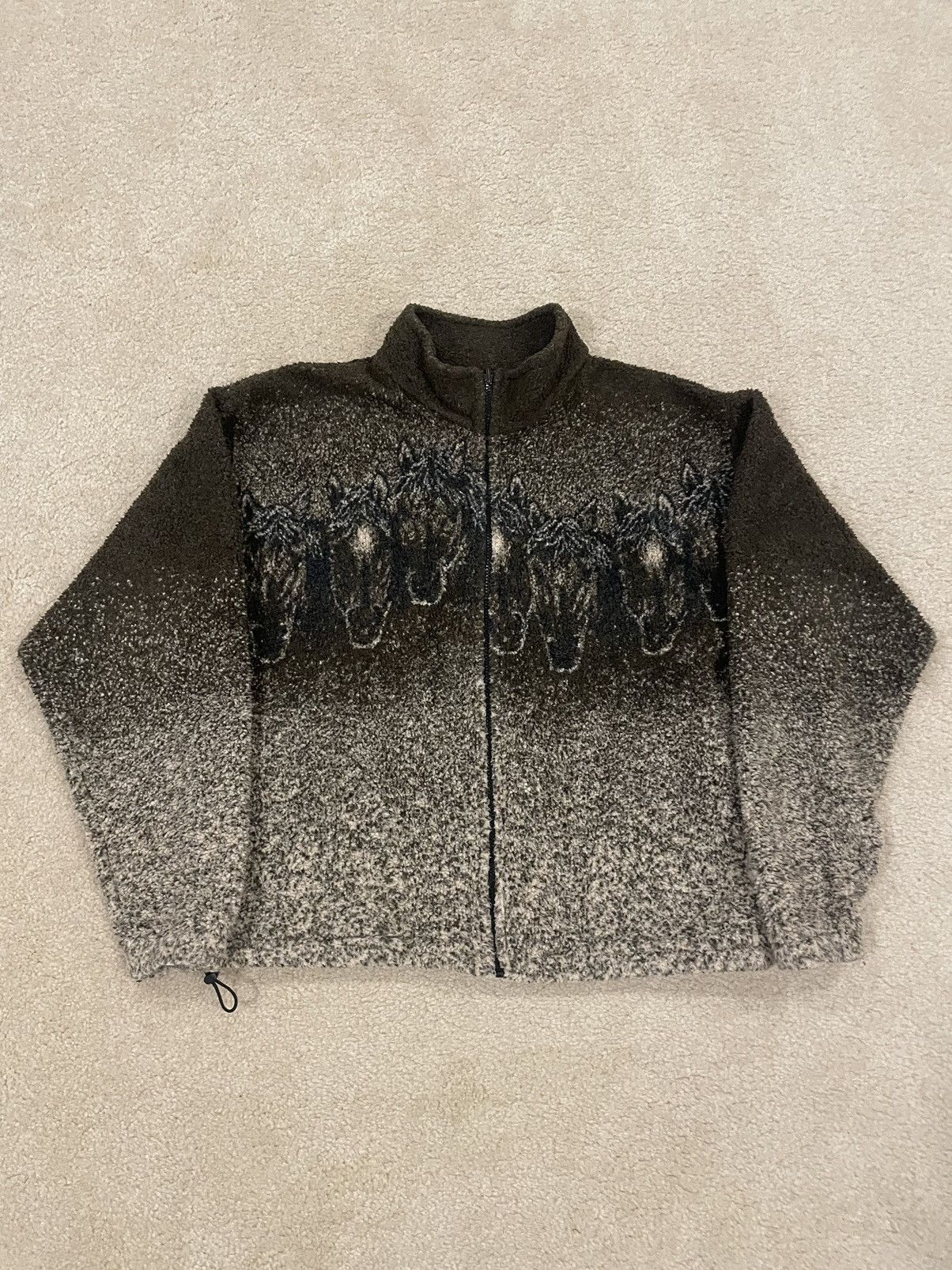 Vintage Vintage Nature Fleece Jacket Mustangs “Cavalry” Brown Cream Size US M / EU 48-50 / 2 - 2 Thumbnail