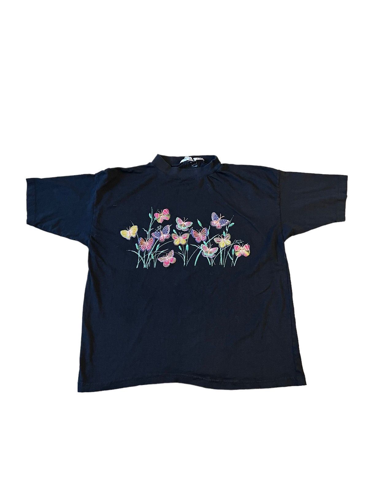 Essentials × Vintage Vintage Butterflies Flowers T shirt 80s 90s Size US M / EU 48-50 / 2 - 2 Thumbnail