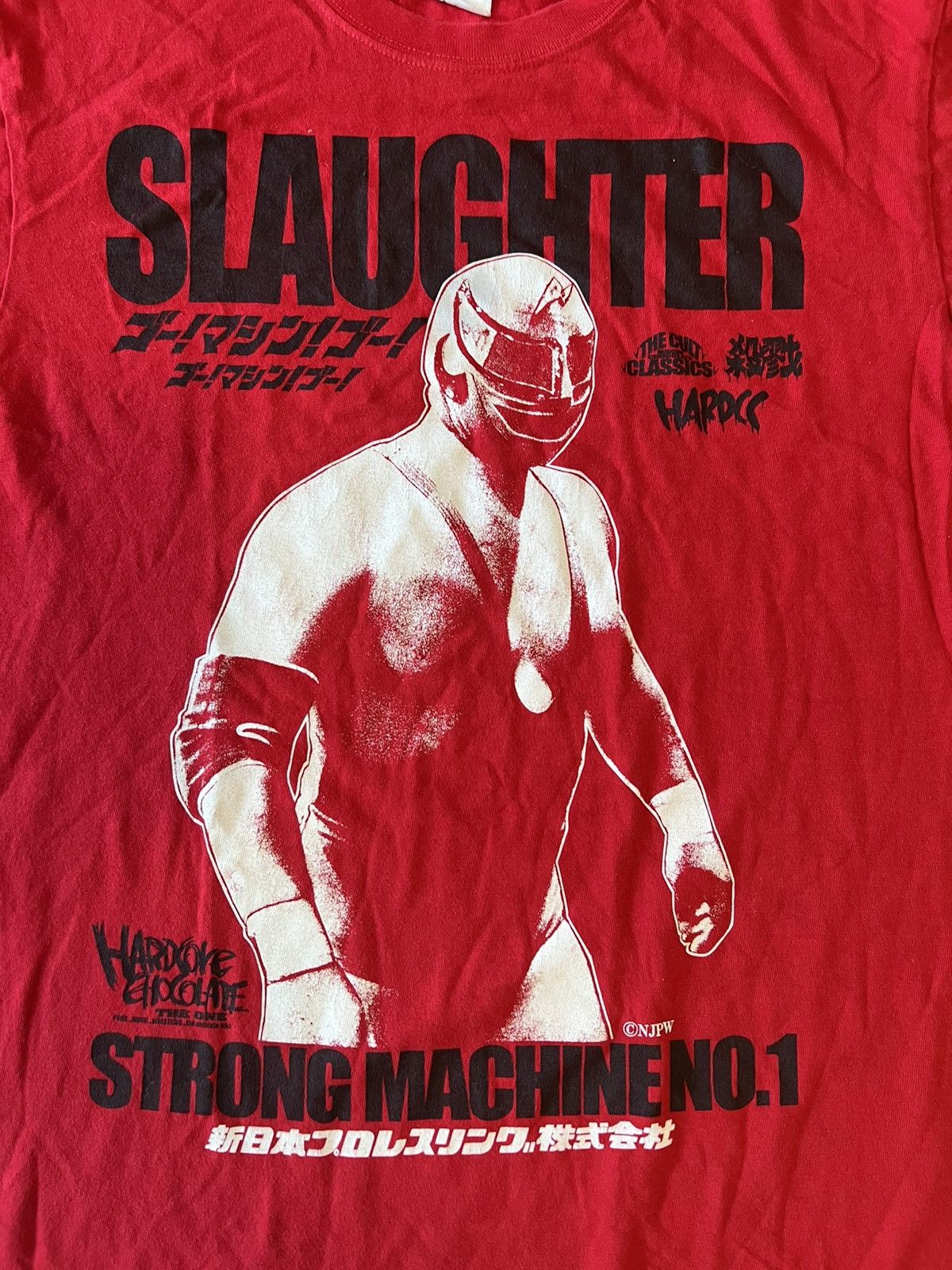 Japanese Brand × Vintage New Japan Pro Wrestling Super Strong Machine Junji T Shirt Size US L / EU 52-54 / 3 - 6 Thumbnail