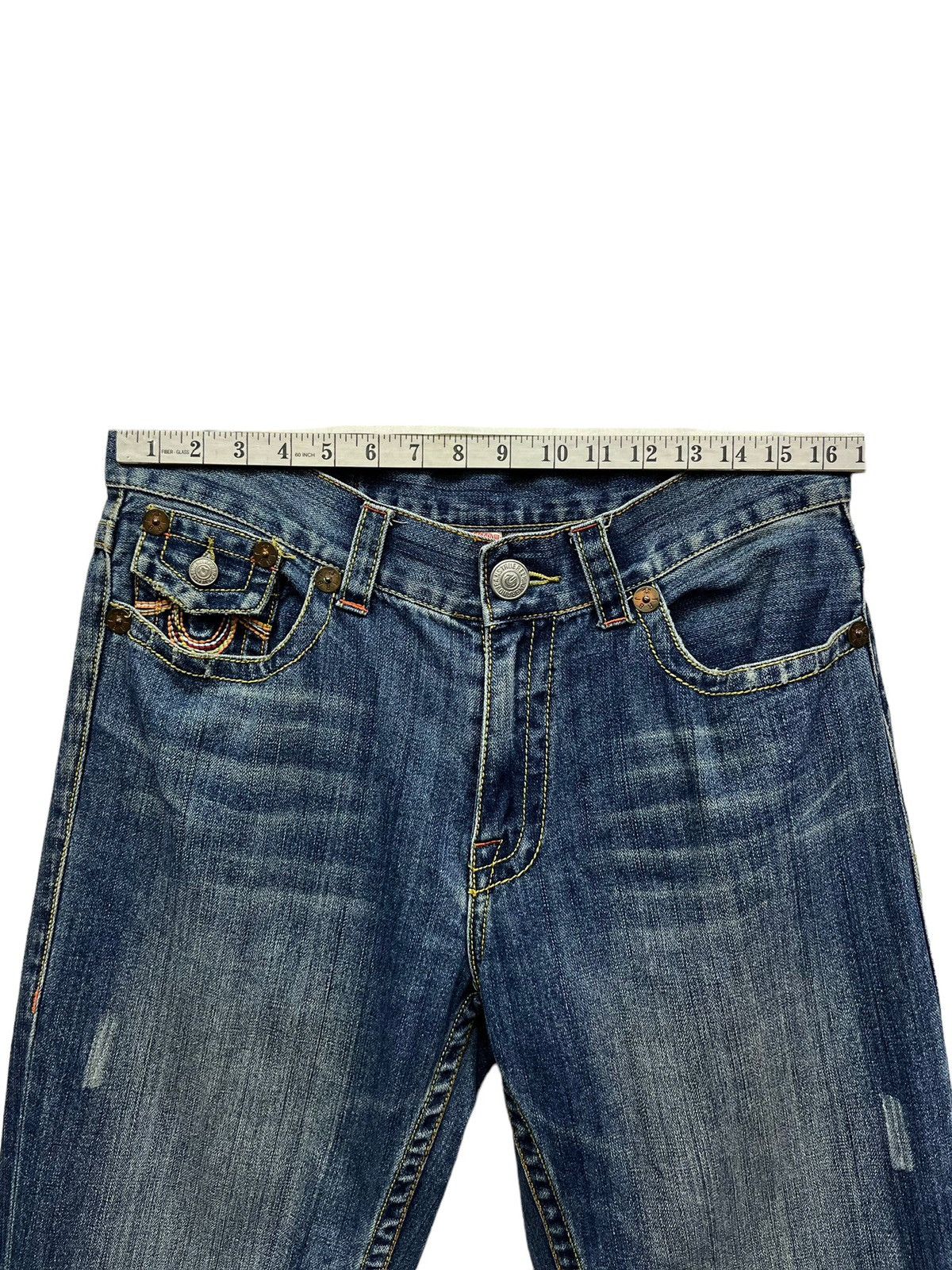 True Religion × Vintage 🔥SICK TRUE RELIGION JOEY BIG T Distressed Baggy Flared💥 Size US 33 - 16 Thumbnail