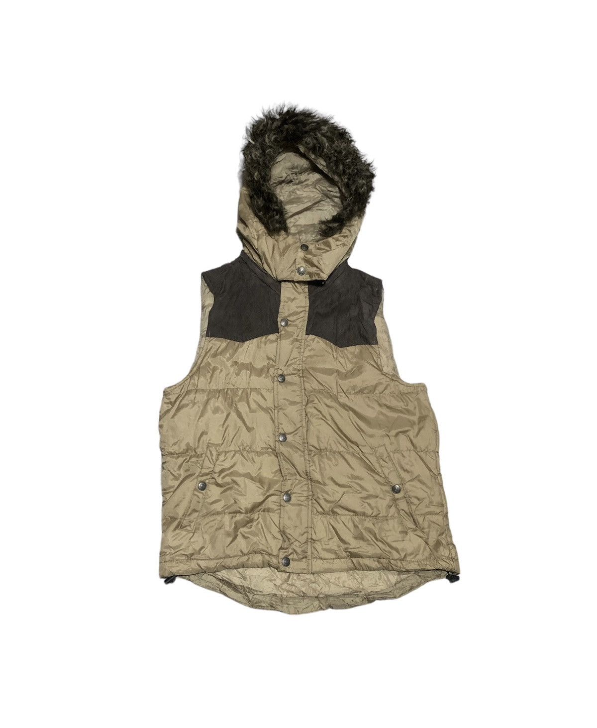 image of Avant Garde x Smith Smith Vintage 80's Smith’S American Fur Hoodie Puffer Vest, Men's (Size Medium)