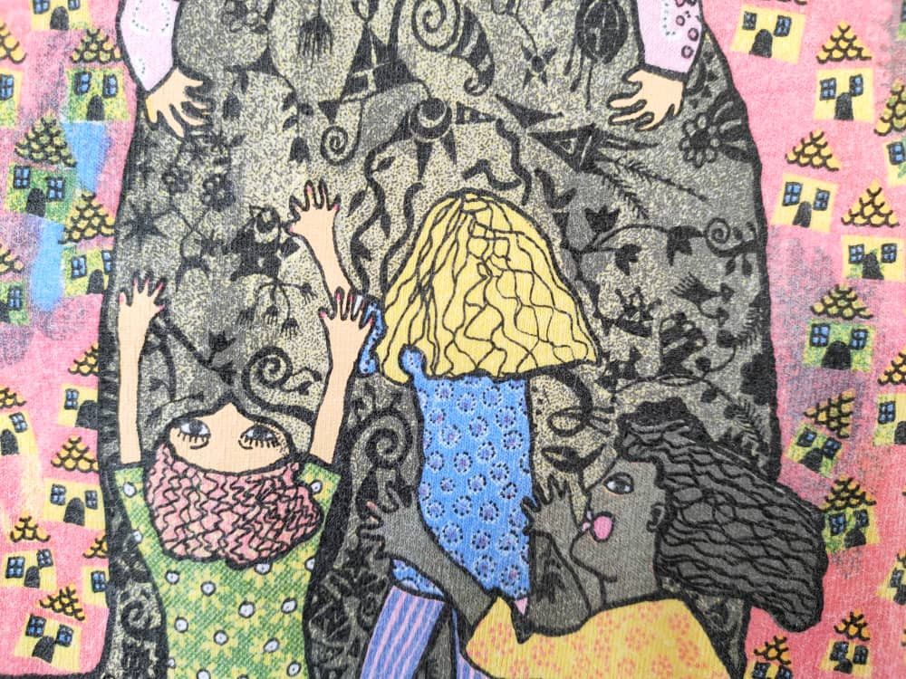 Vintage ©️1991 Vintage Women Help Women Art T Size US XL / EU 56 / 4 - 4 Thumbnail
