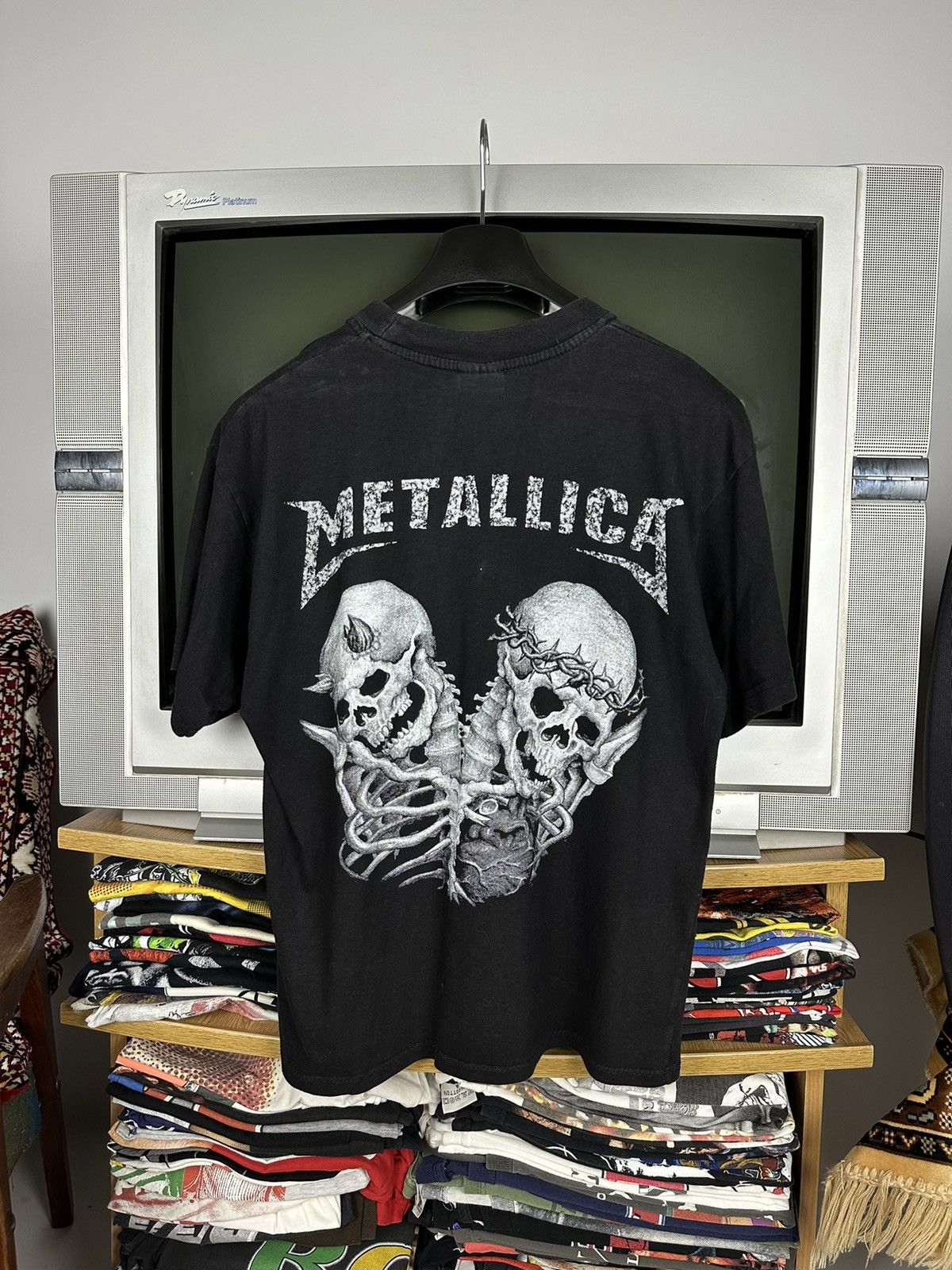 Band Tees × Metallica × Vintage Vintage 90s Metallica Women’s Band T-Shirt Size US S / EU 44-46 / 1 - 6 Thumbnail