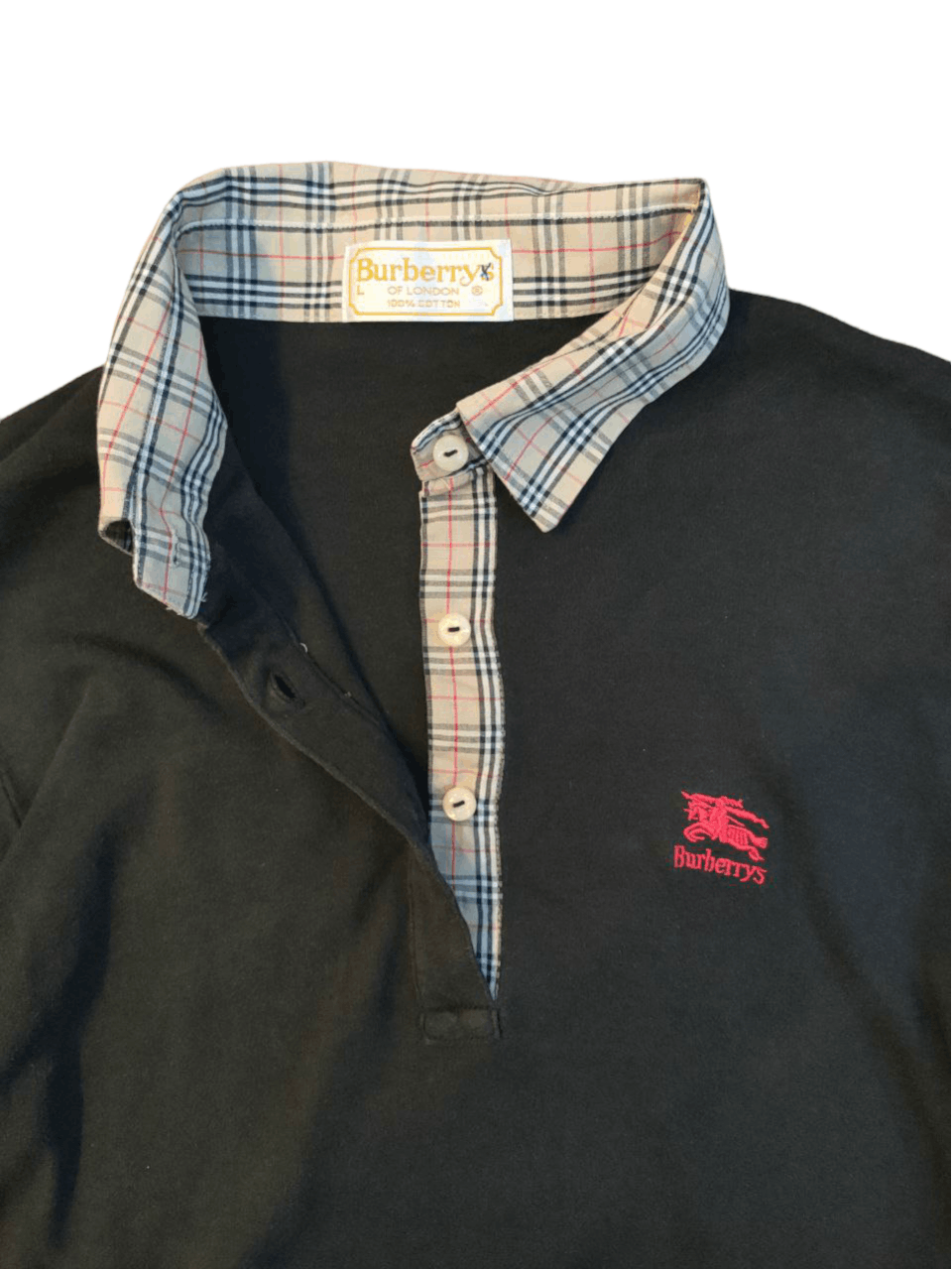 Burberry ❎ Burberrys Checkered Collar Polo T Size XS / US 0-2 / IT 36-38 - 2 Thumbnail