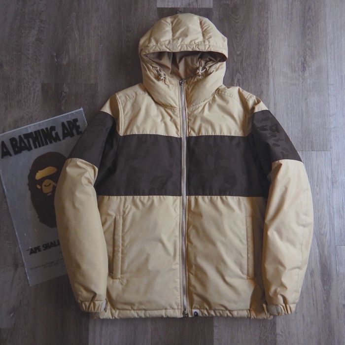 Tan best sale bape jacket