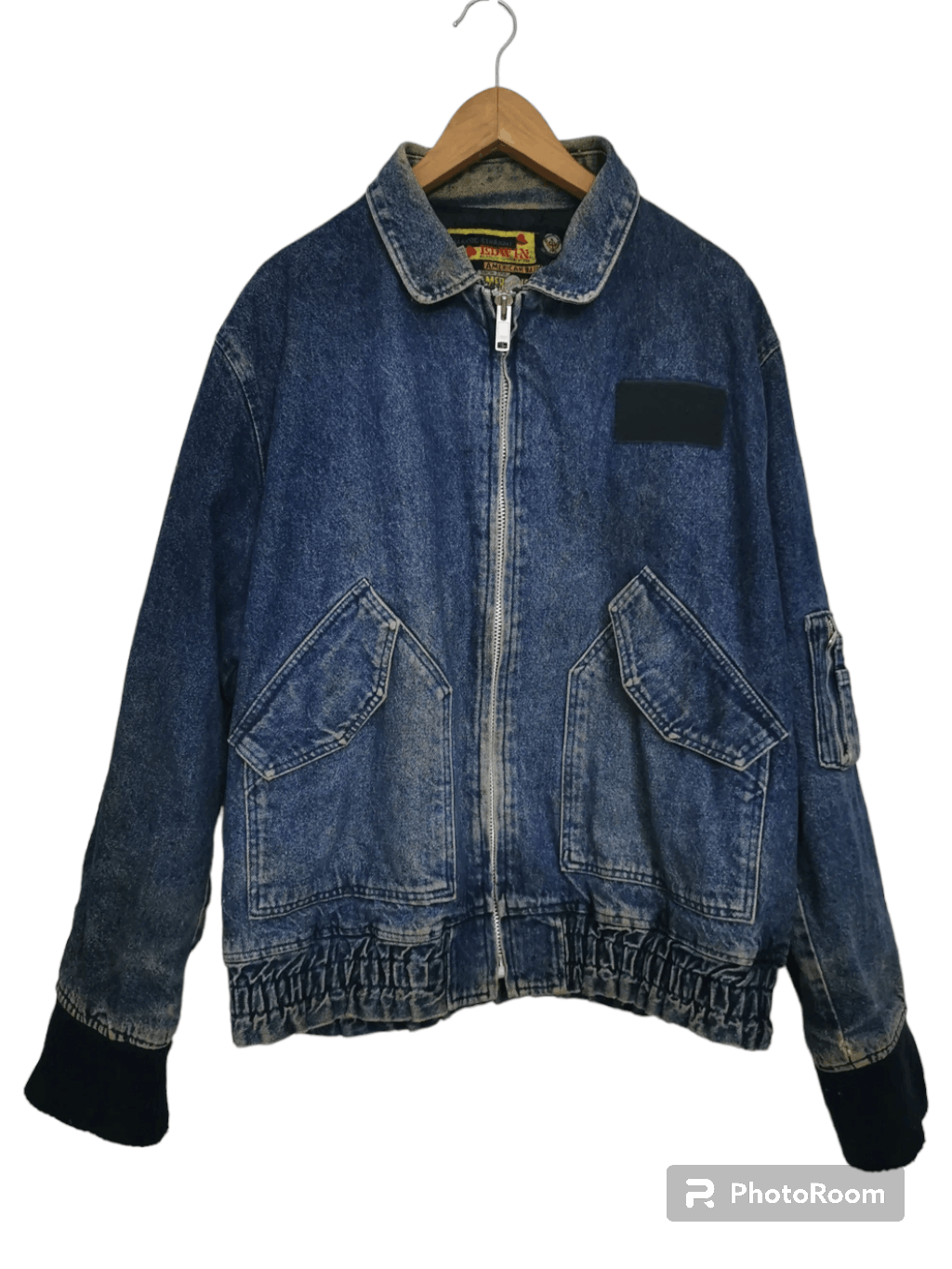 🔥 Rare Vintage Edwin Bomber Denim Jacket Size XL