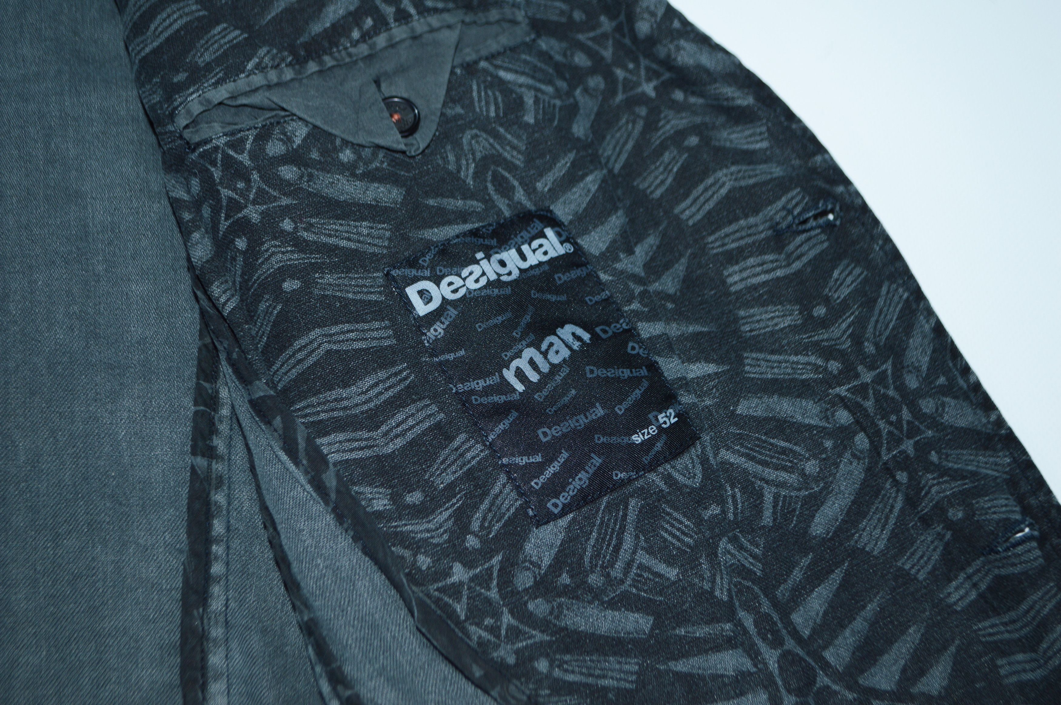 Desigual Desigual Gray Linen Cotton Blazer Jacket Size 42R Size 42R - 7 Thumbnail