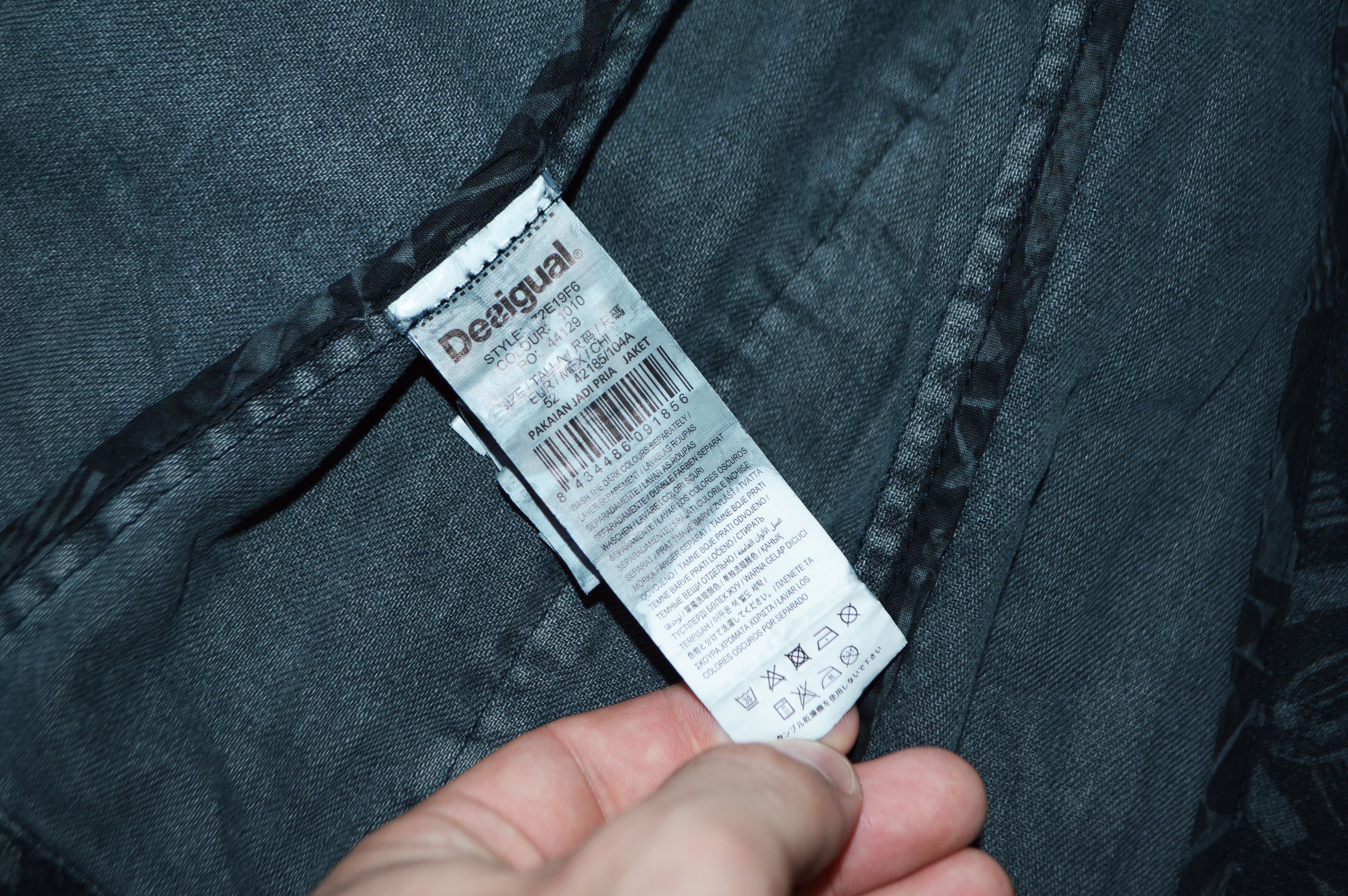 Desigual Desigual Gray Linen Cotton Blazer Jacket Size 42R Size 42R - 8 Thumbnail