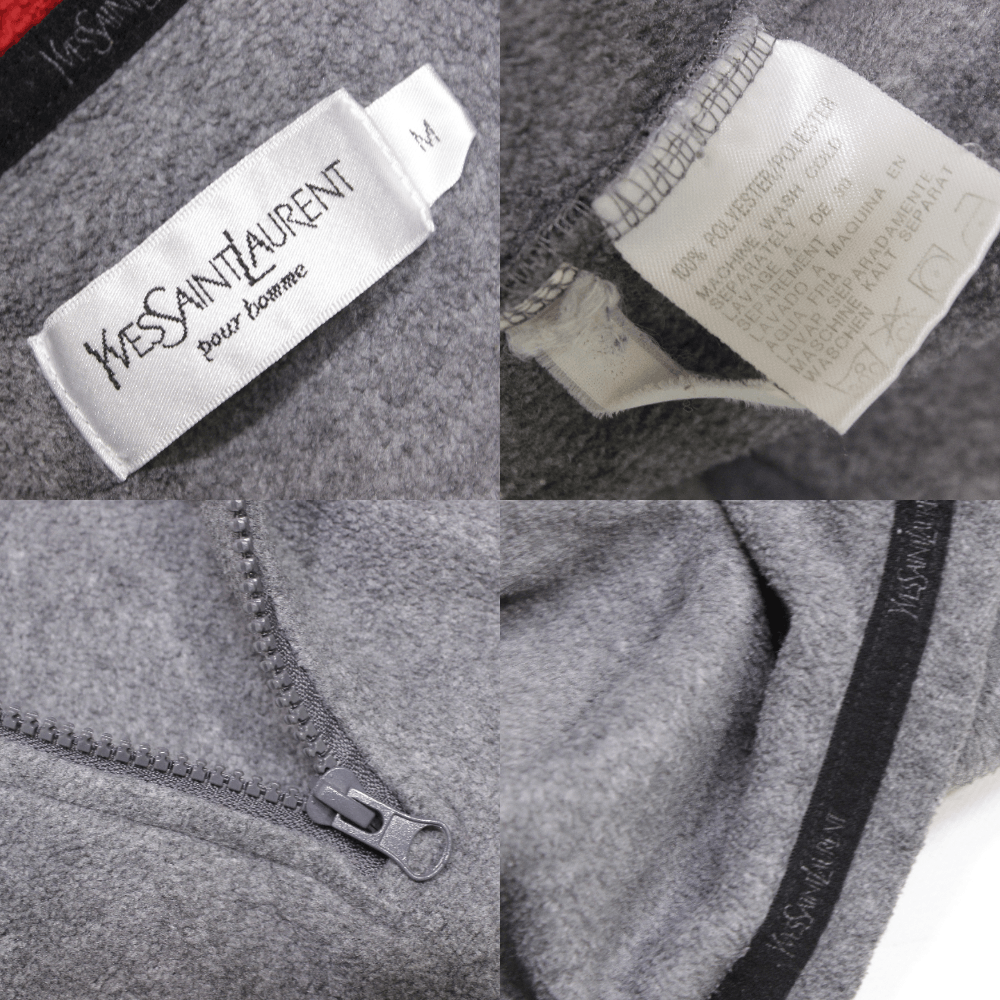 Yves Saint Laurent 90S Big Logo Fleece Vintage Size US M / EU 48-50 / 2 - 9 Thumbnail