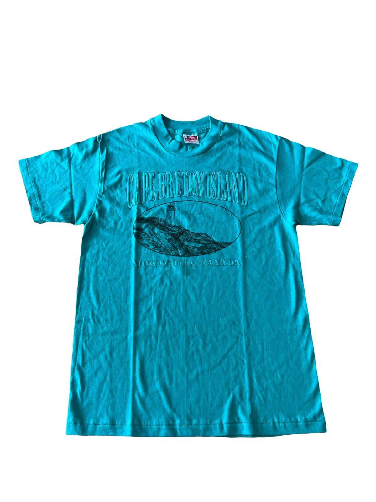 Hanes × Vintage 90s Cape Breton Island Nova Scotia Single Stitch T Shirt Size US L / EU 52-54 / 3 - 4 Thumbnail