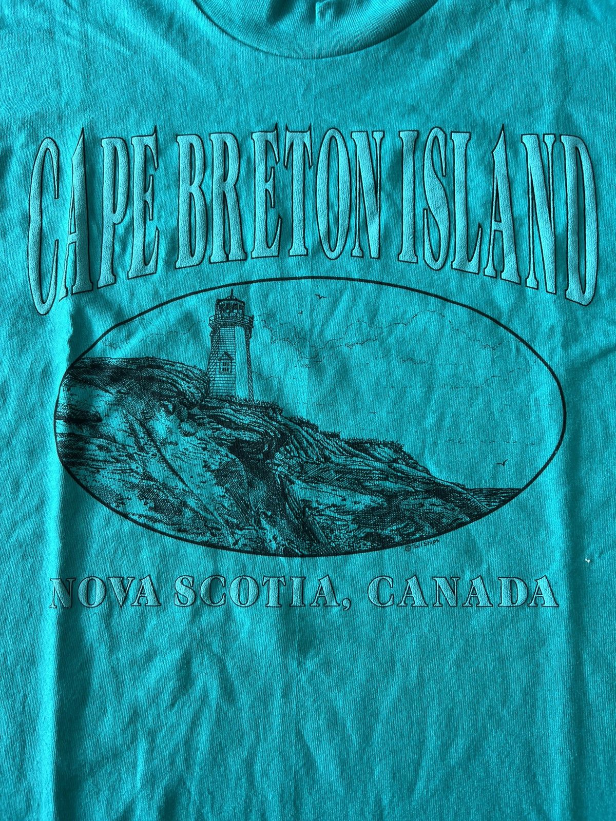 Hanes × Vintage 90s Cape Breton Island Nova Scotia Single Stitch T Shirt Size US L / EU 52-54 / 3 - 2 Thumbnail